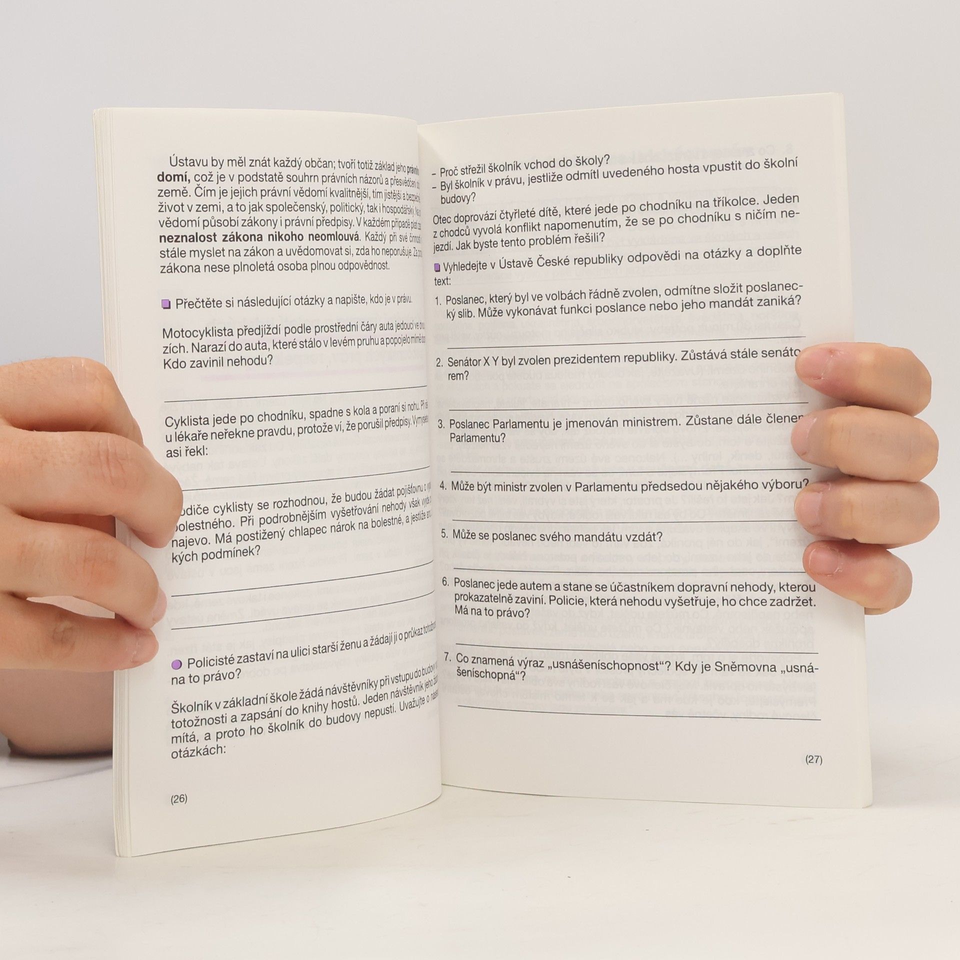 Hořejšová Danuše Pracovní texty pro hodiny občanské výchovy v 9. ročníku základních škol