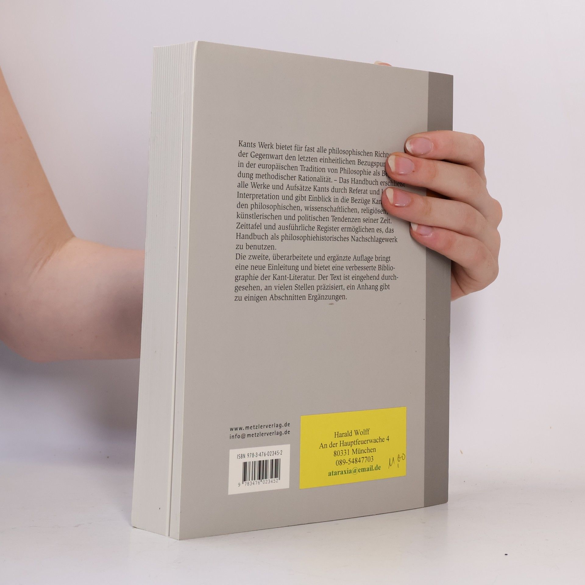 Gerd Irrlitz Kant-Handbuch - 2. Auflage - Sonderausgabe