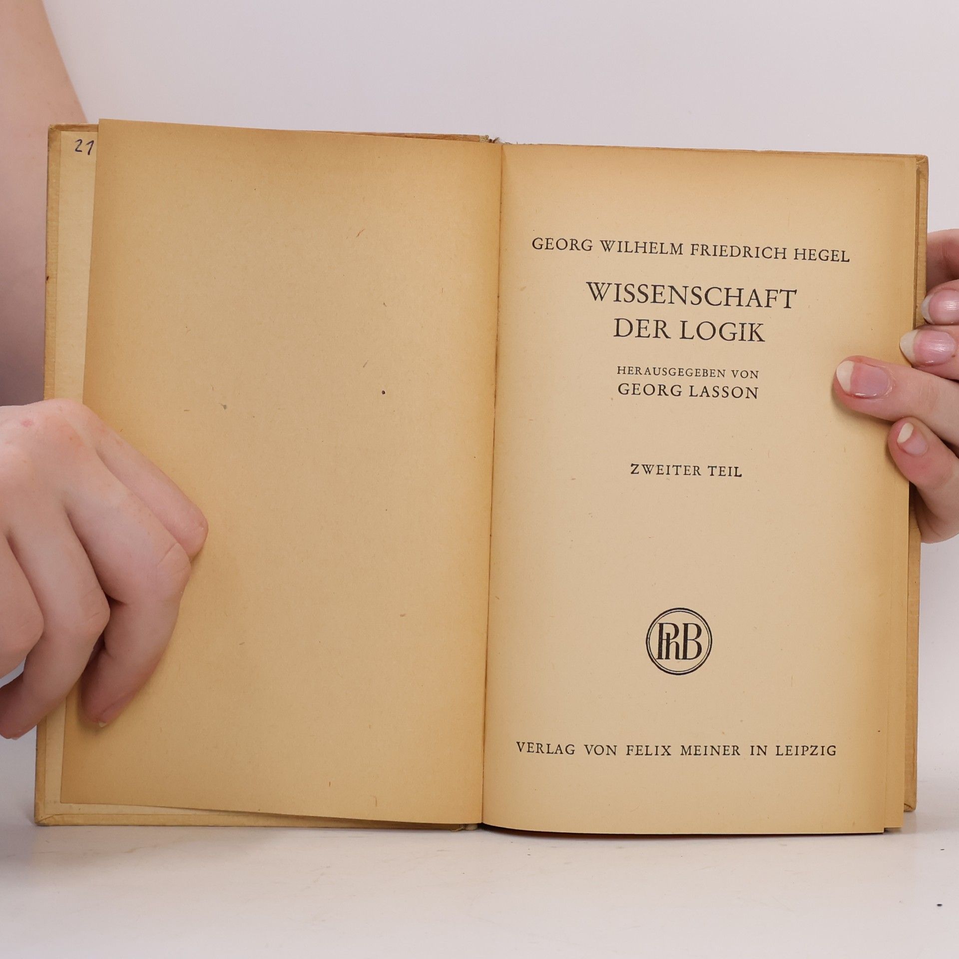 Georg Wilhelm Friedrich Hegel Wissenschaft Der Logik 2