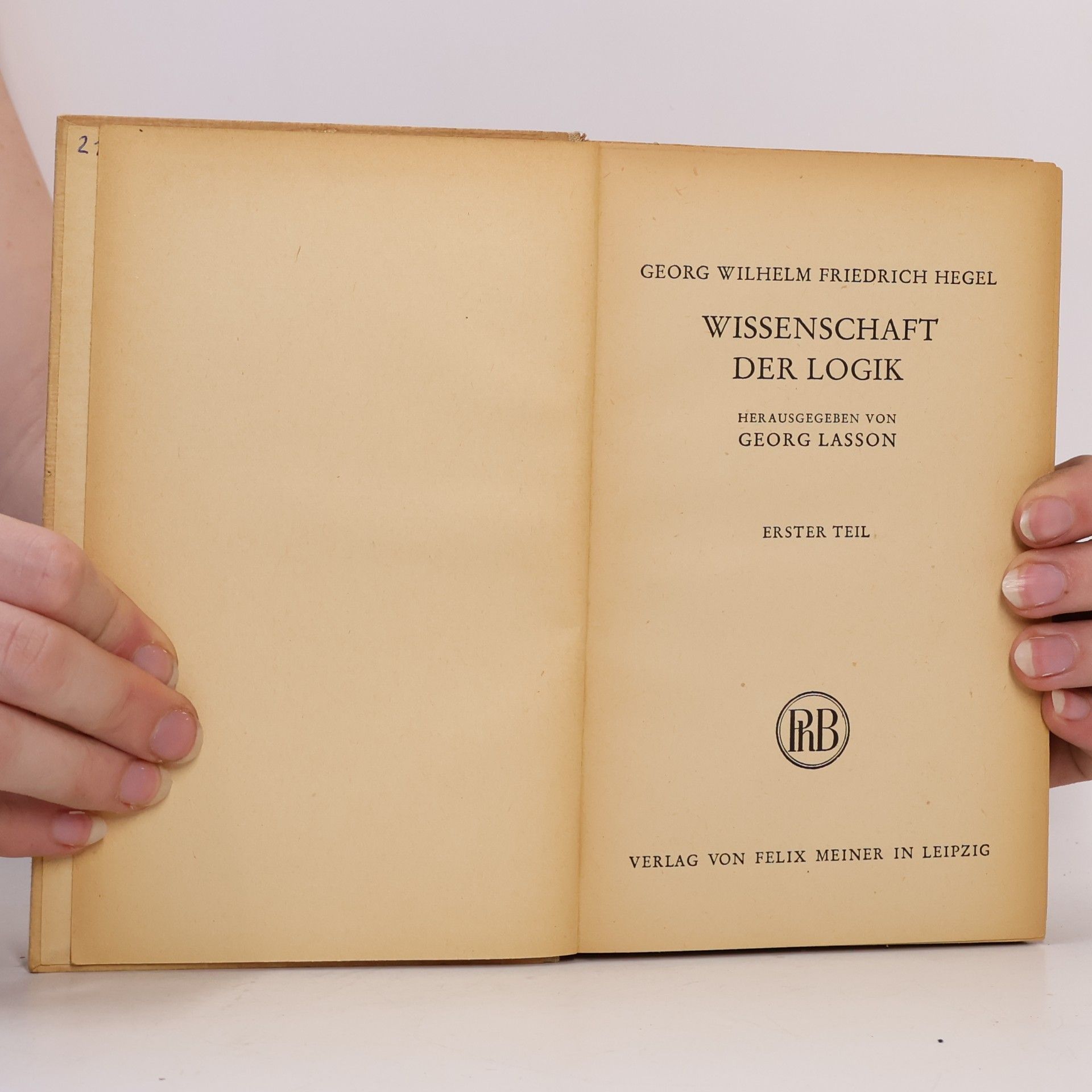 Georg Wilhelm Friedrich Hegel Wissenschaft der Logik