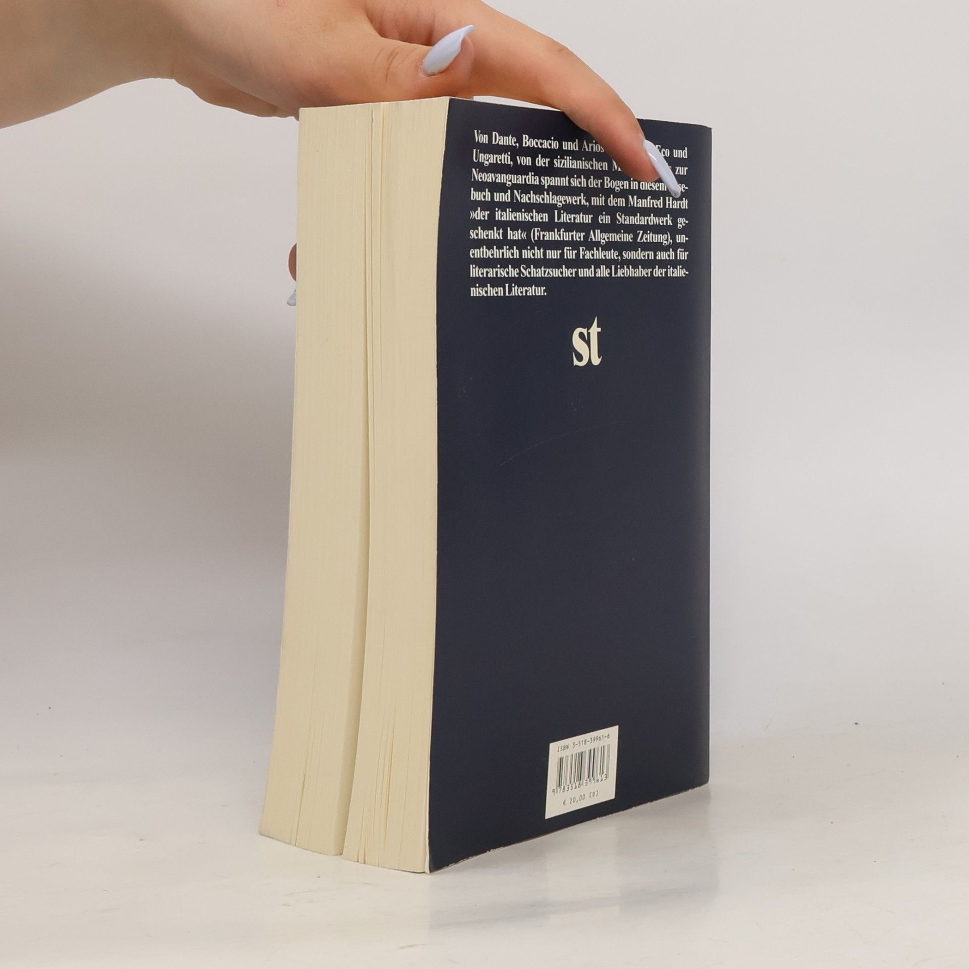 Manfred Hardt Geschichte der italienischen Literatur