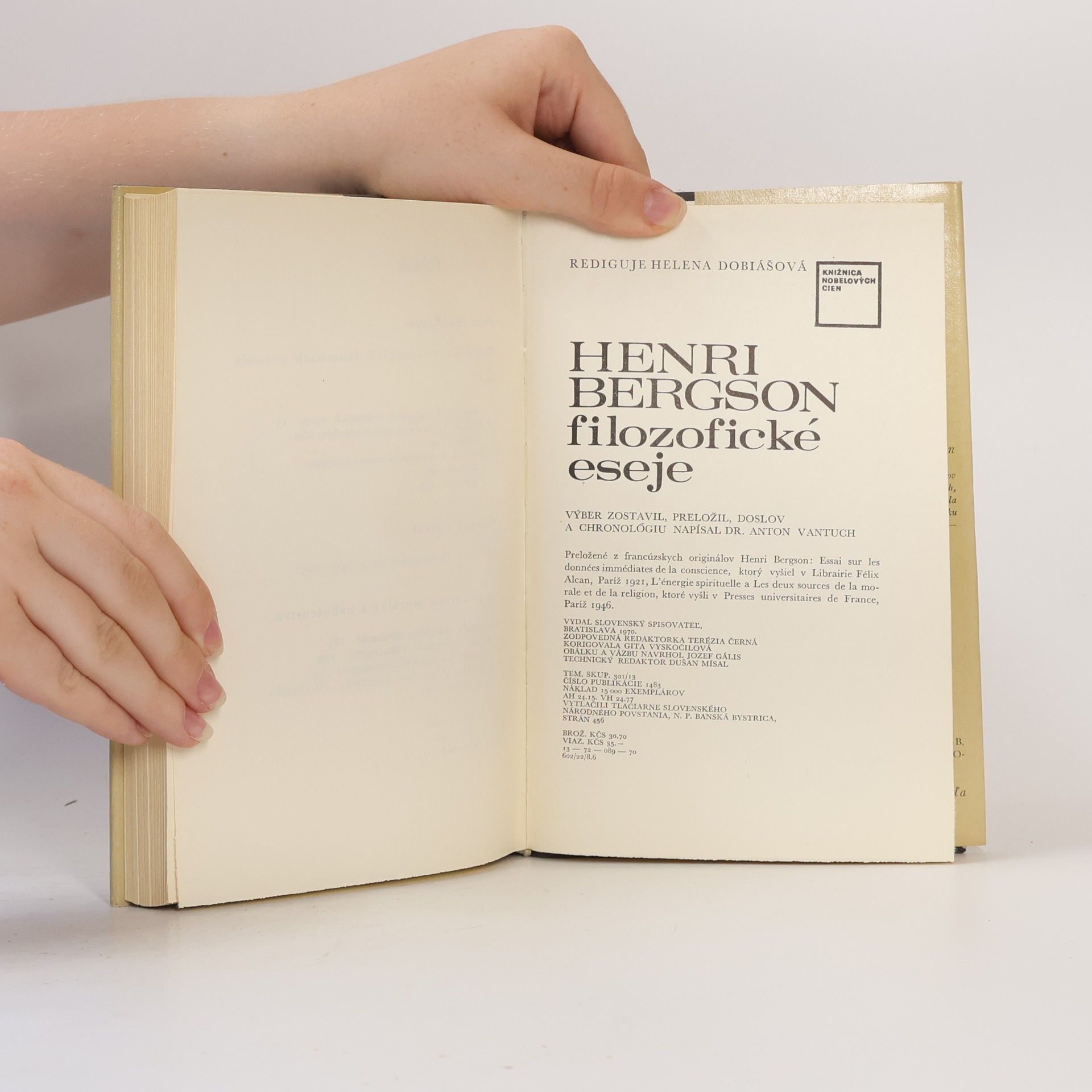 Henri Bergson Filozofické eseje. Bergson 1927