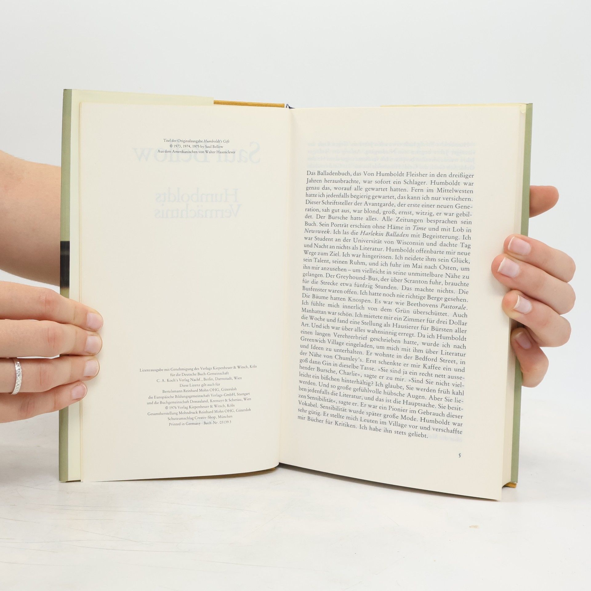 Saul Bellow Humboldts Vermächtnis