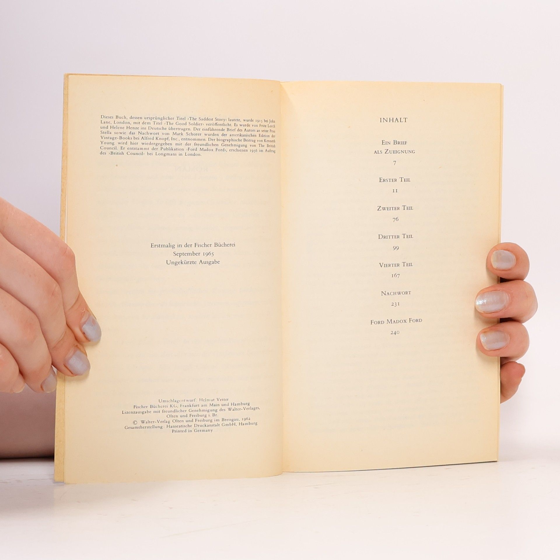Madox Ford Ford Die allertraurigste Geschichte