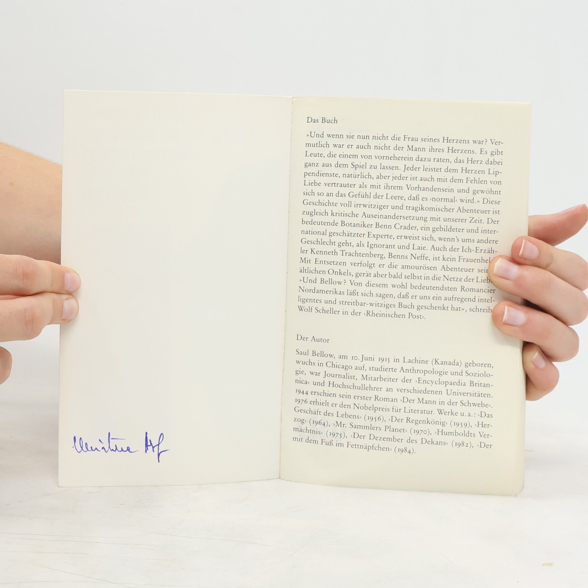 Saul Bellow Mehr noch sterben an gebrochnem Herzen