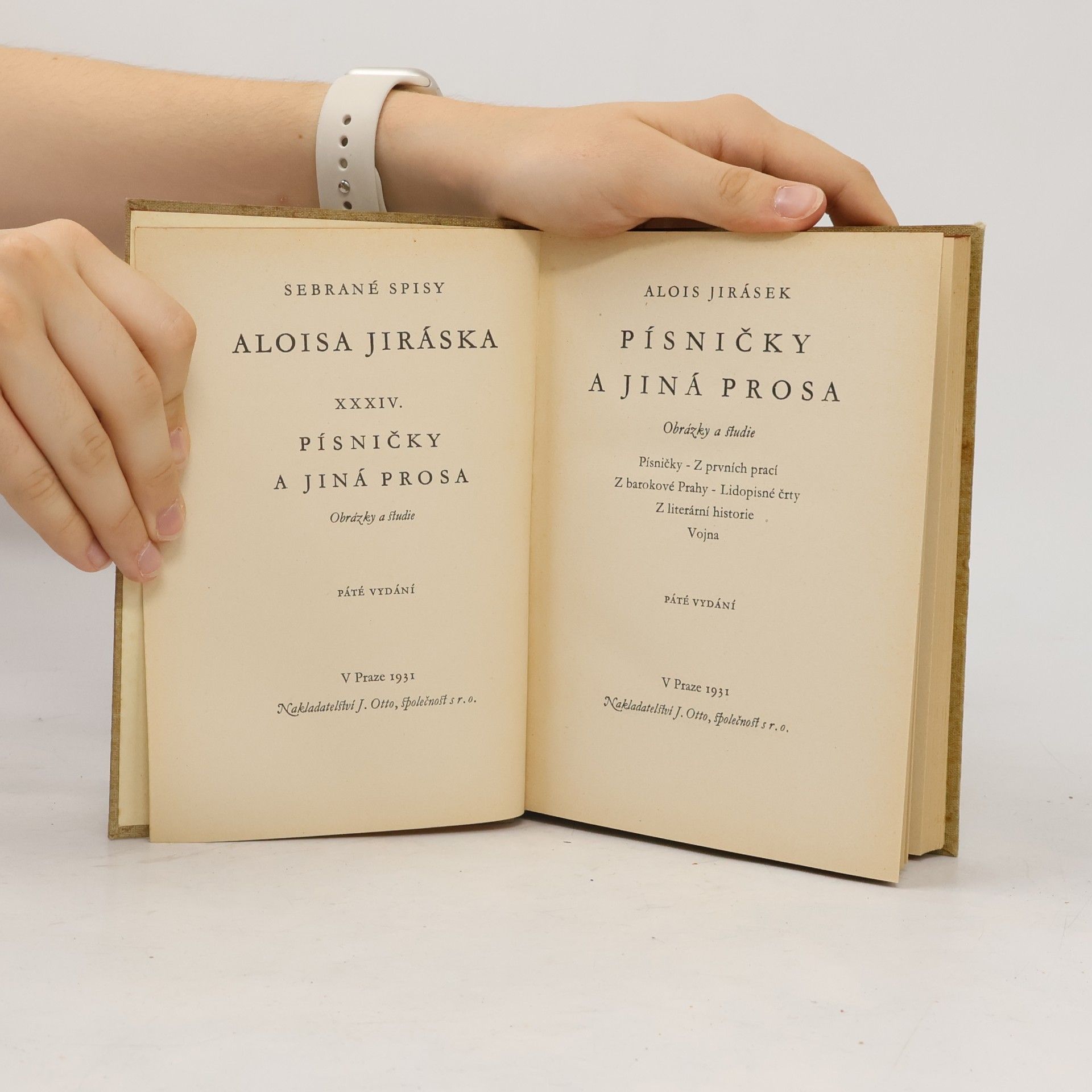 Alois Jirásek Písničky a jiná prosa: obrázky a studie