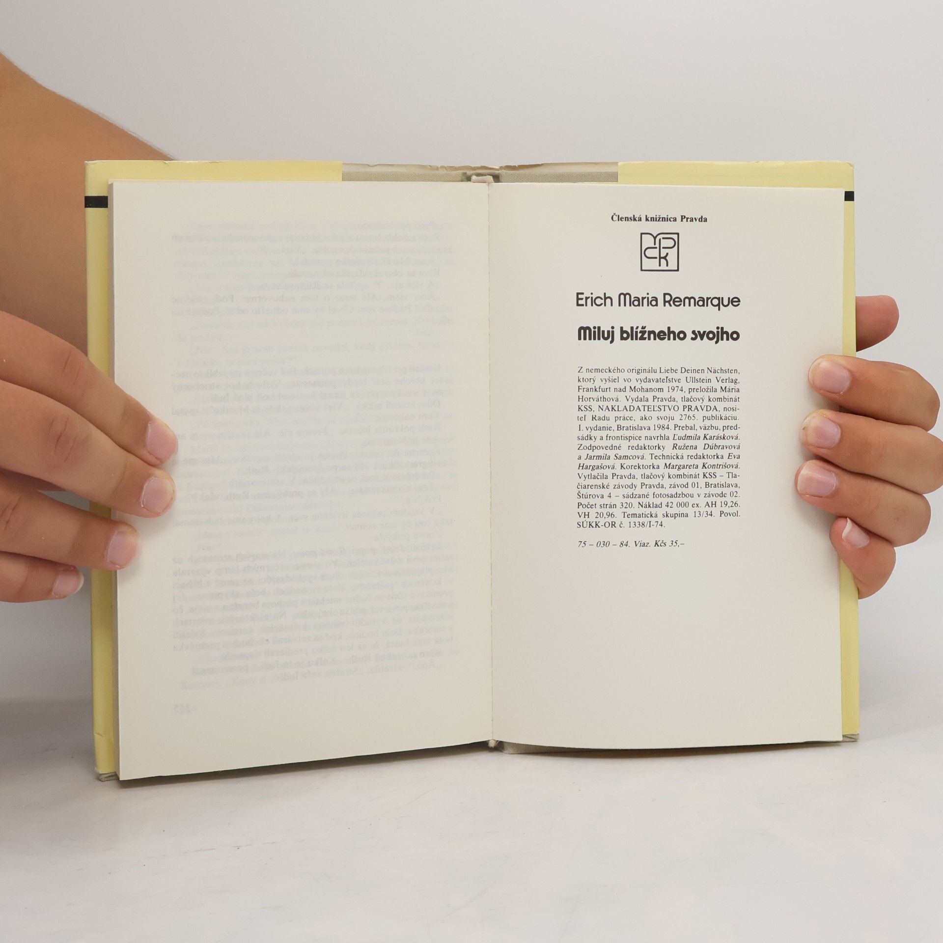 Erich Maria Remarque Miluj blížneho svojho