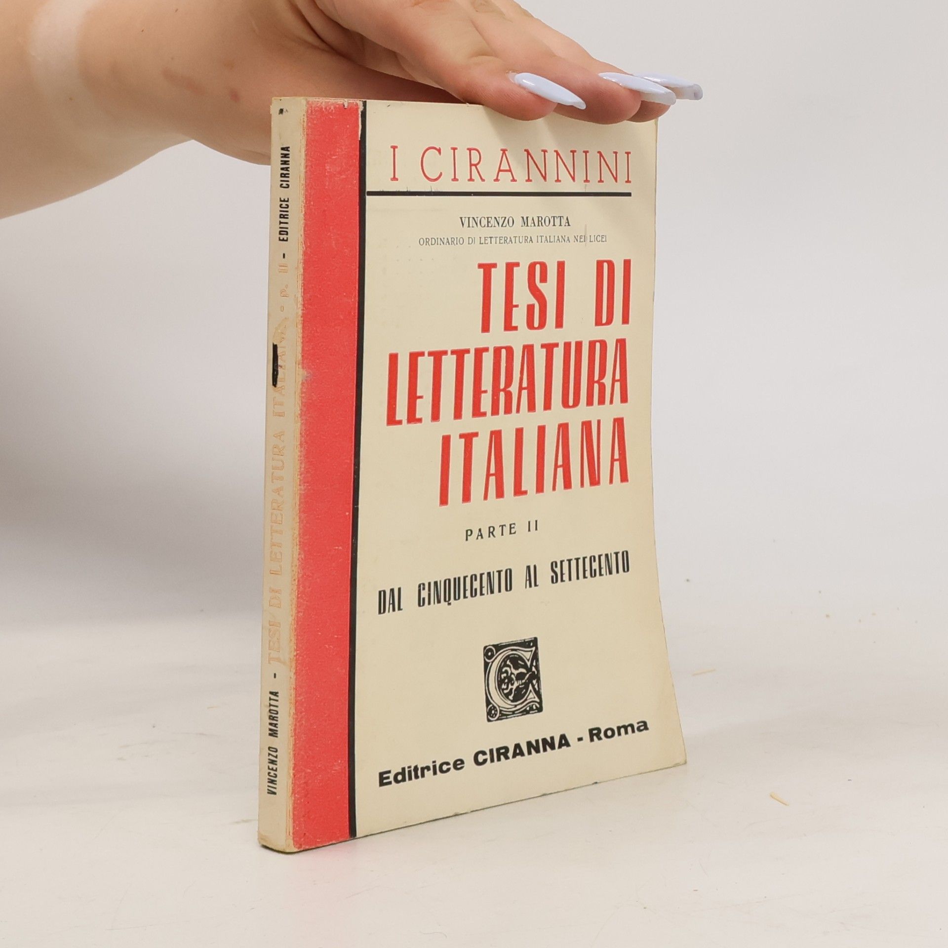 Vincenzo Marotta Tesi di letteratura italiana II