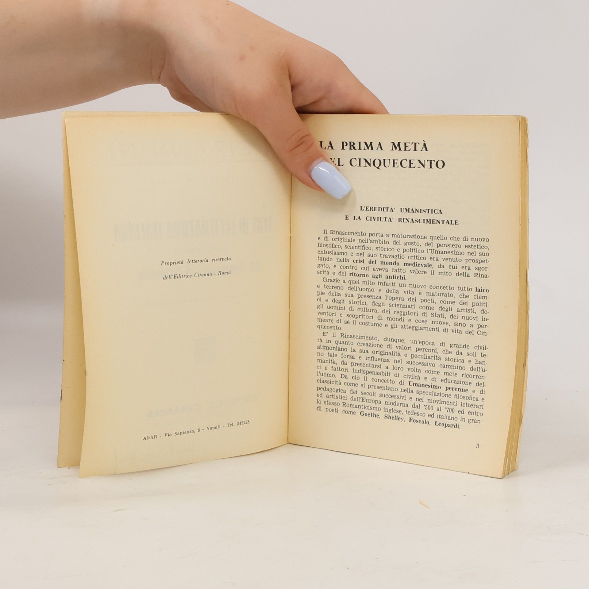 Vincenzo Marotta Tesi di letteratura italiana II