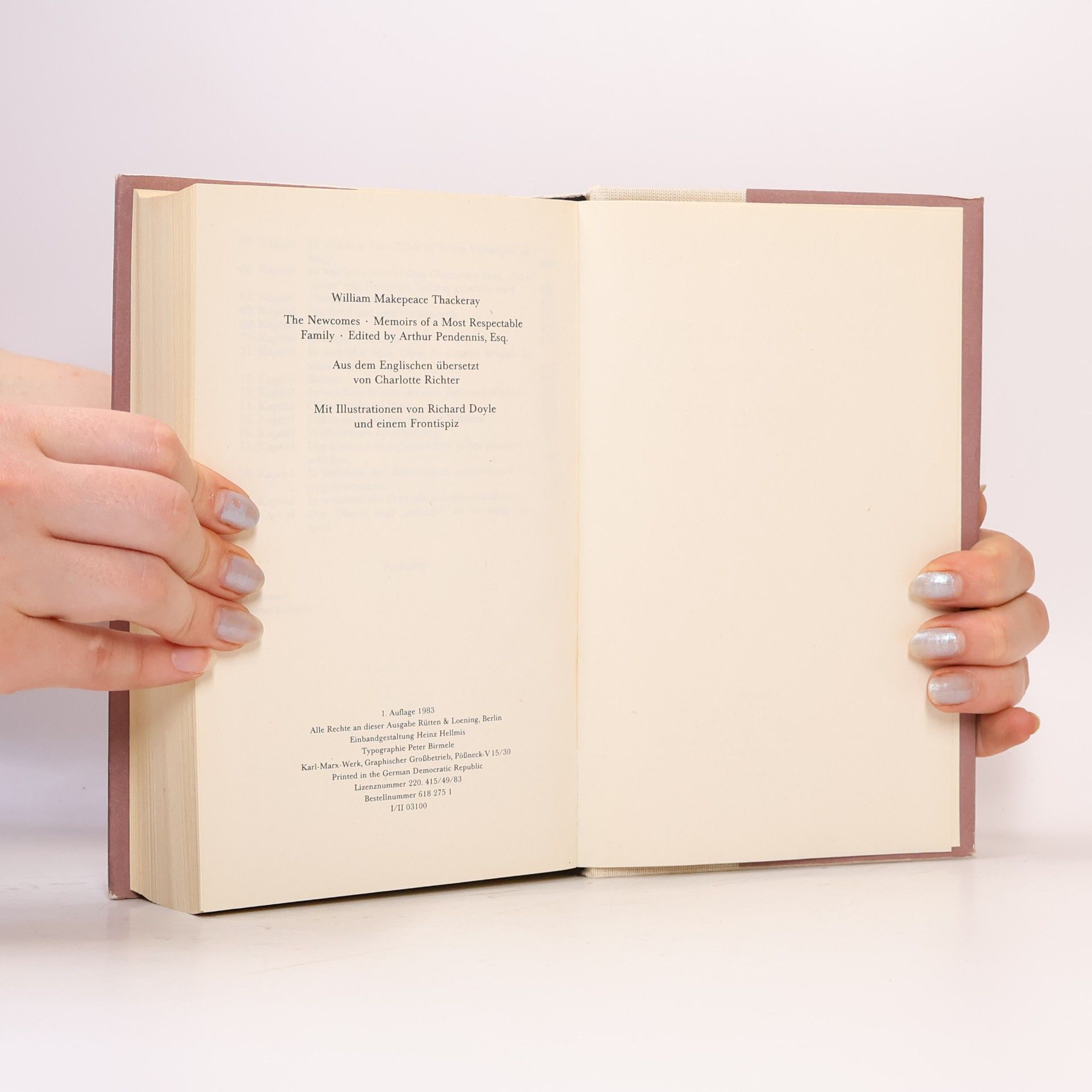 William Makepeace Thackeray Die Newcomes
