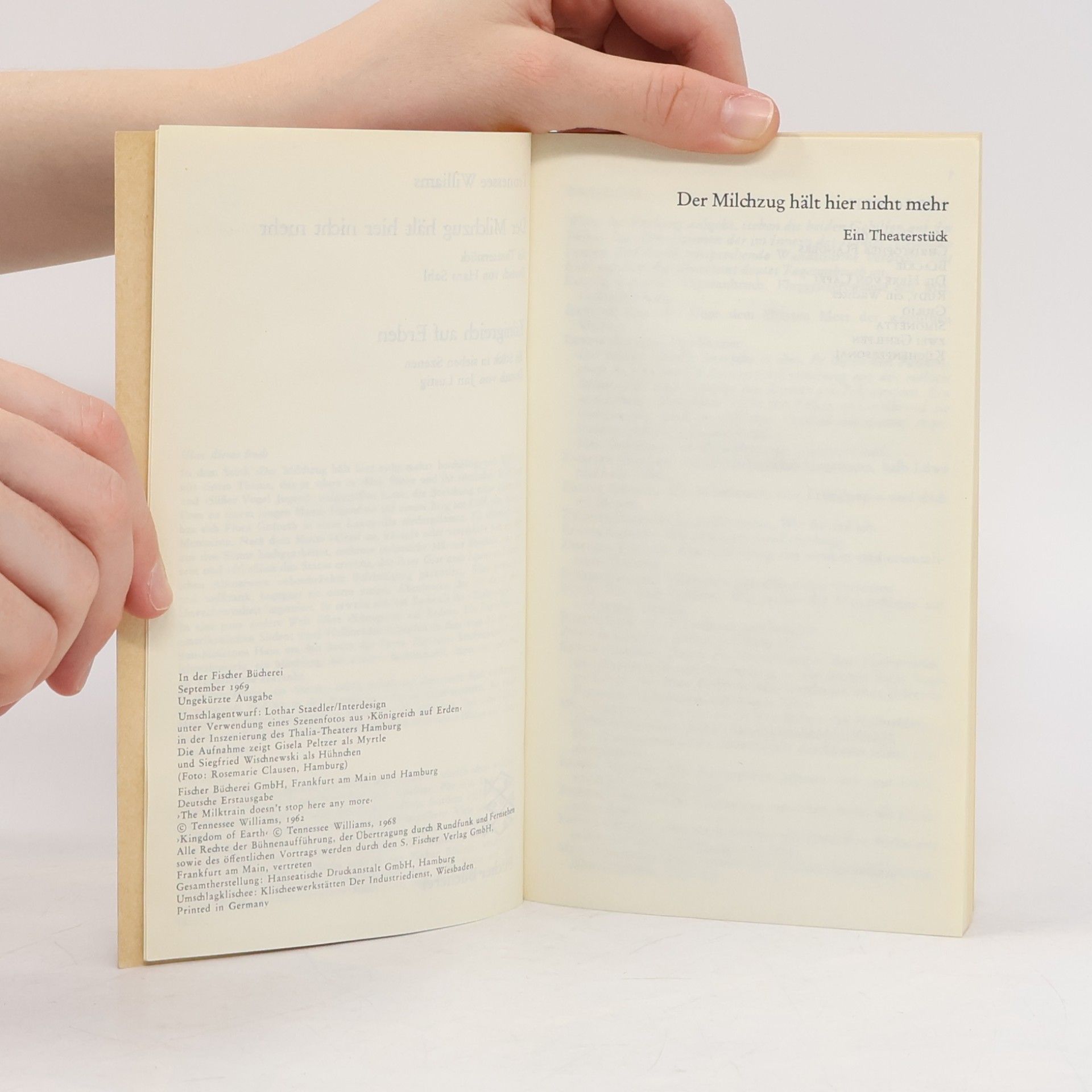 Tennessee Williams Der Milchzug hält hier nicht mehr. Königreich auf Erden