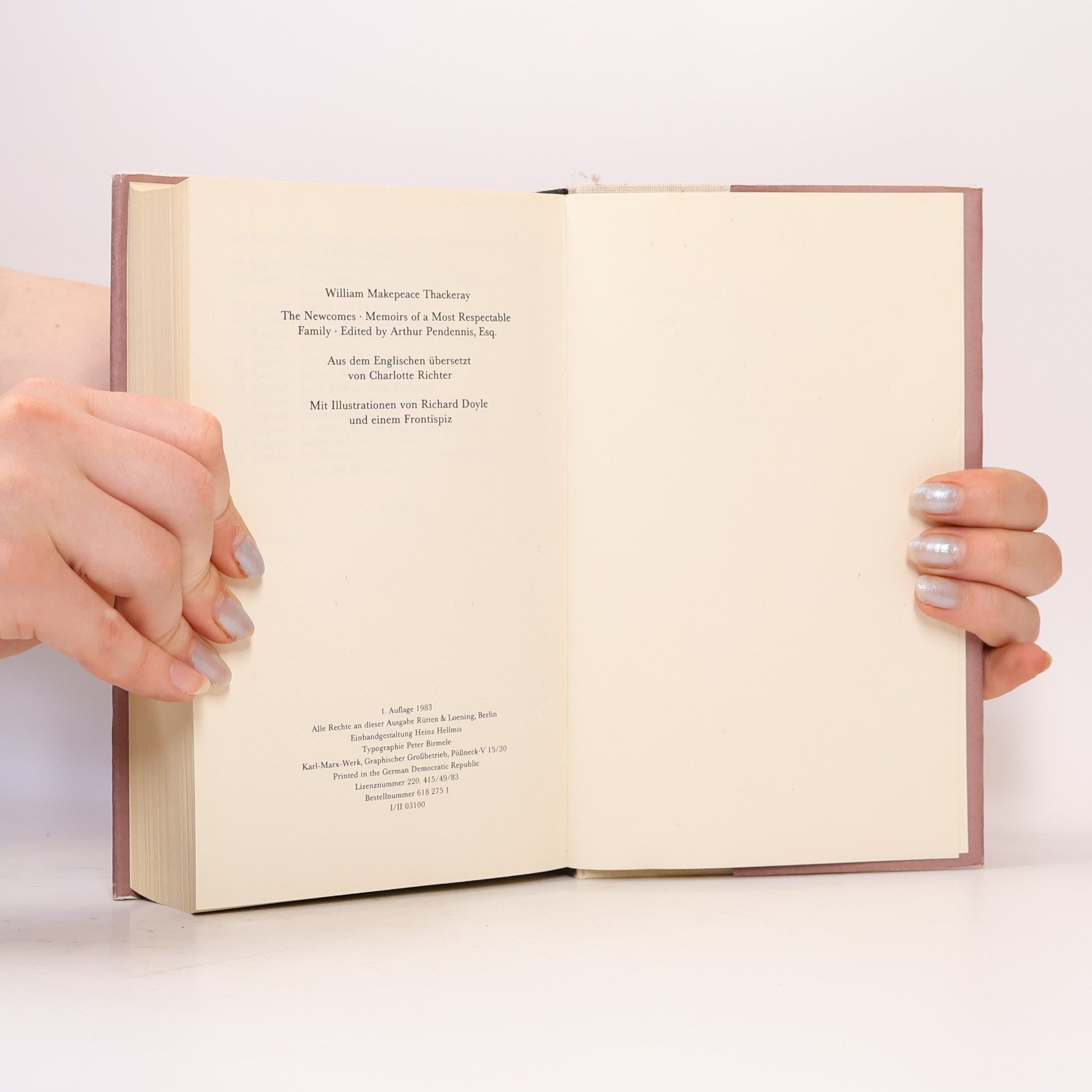 William Makepeace Thackeray Die Newcomes