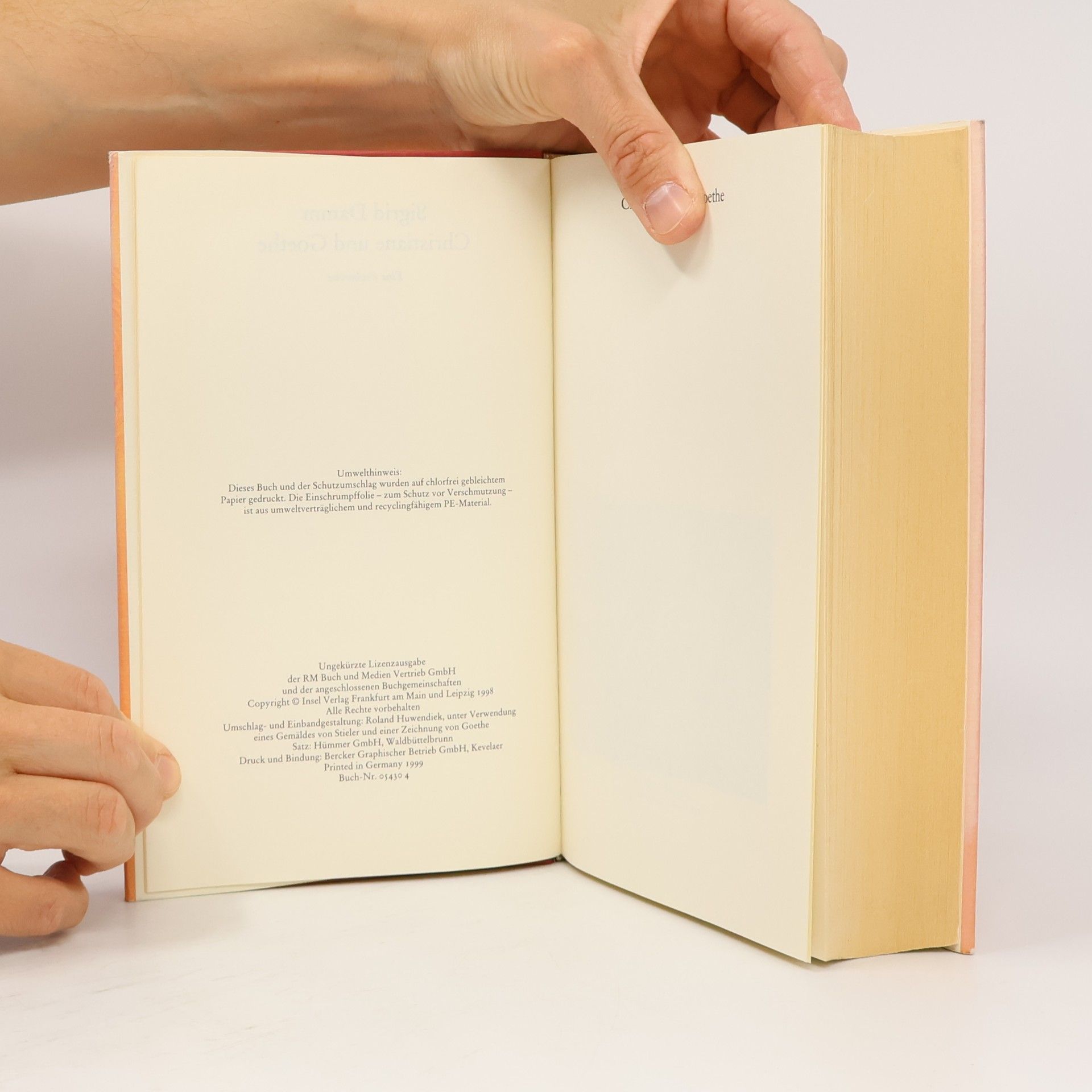 Sigrid Damm Christiane und Goethe