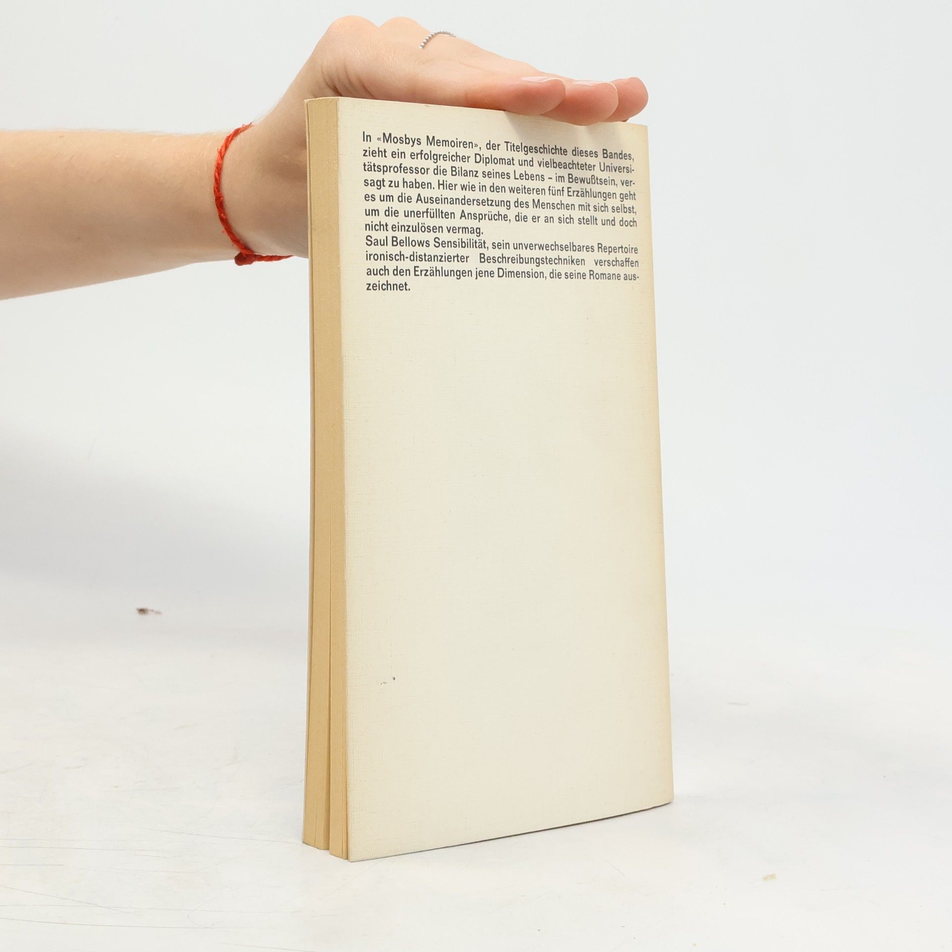 Saul Bellow Mosbys Memoiren und andere Erzählungen