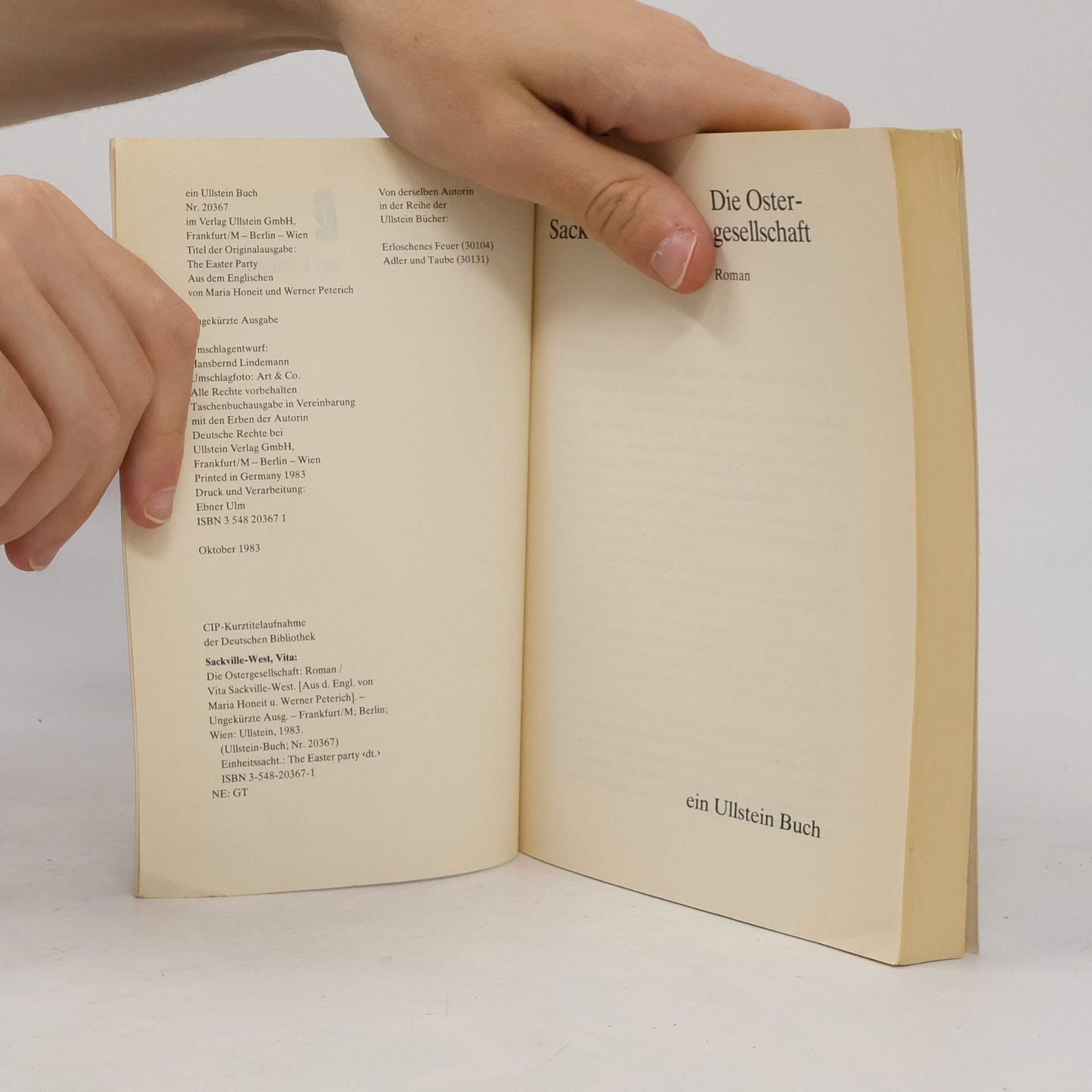Vita Sackville-West Die Ostergesellschaft
