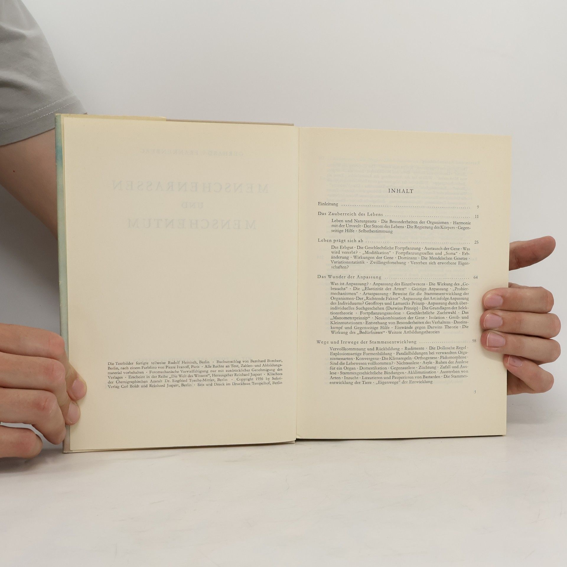 Gerhard von Frankenberg Menschenrassen und Menschentum