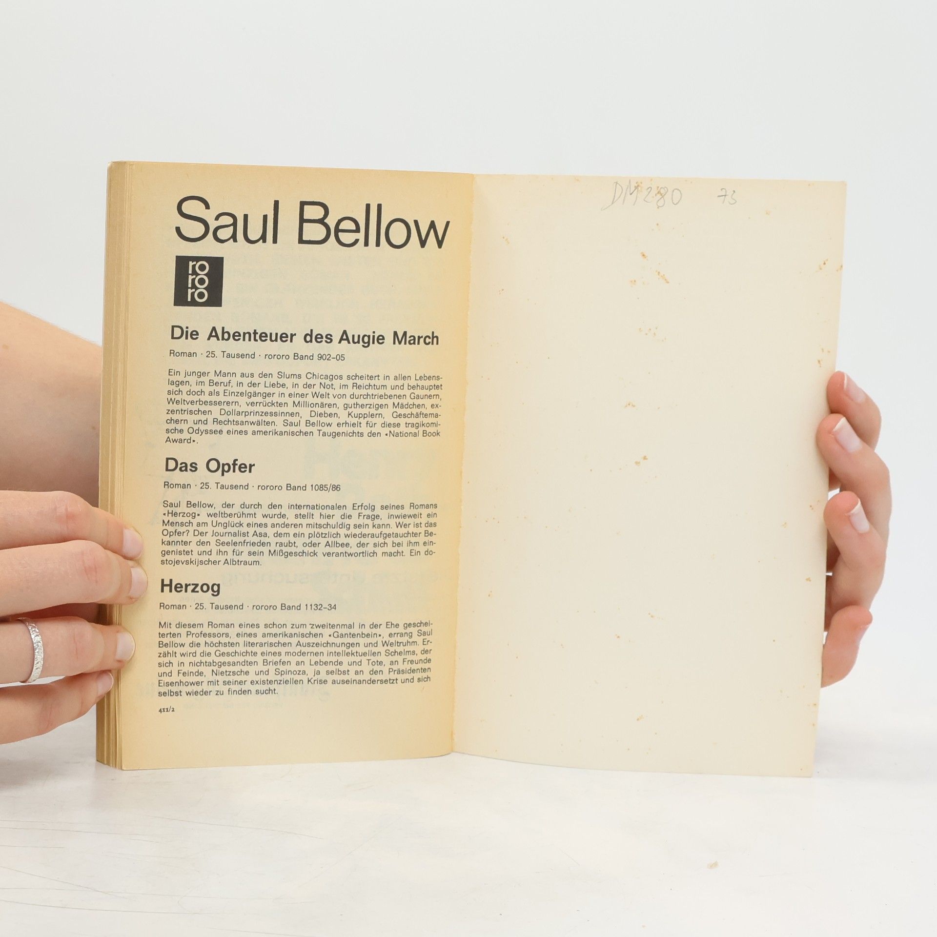 Saul Bellow Mann in der Schwebe