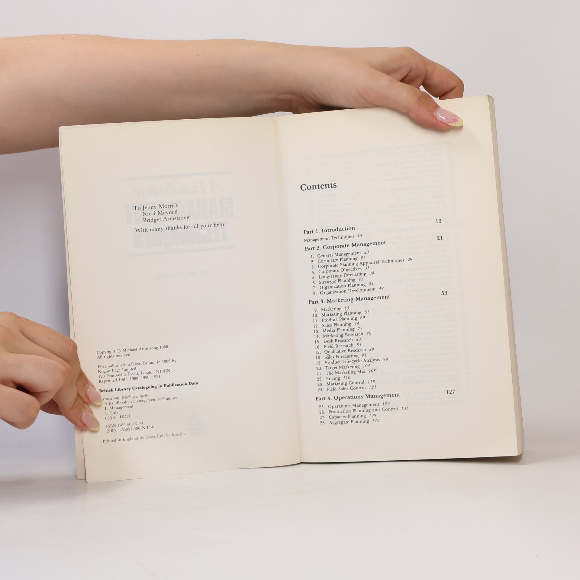 Michael Armstrong A Handbook of Management Techniques