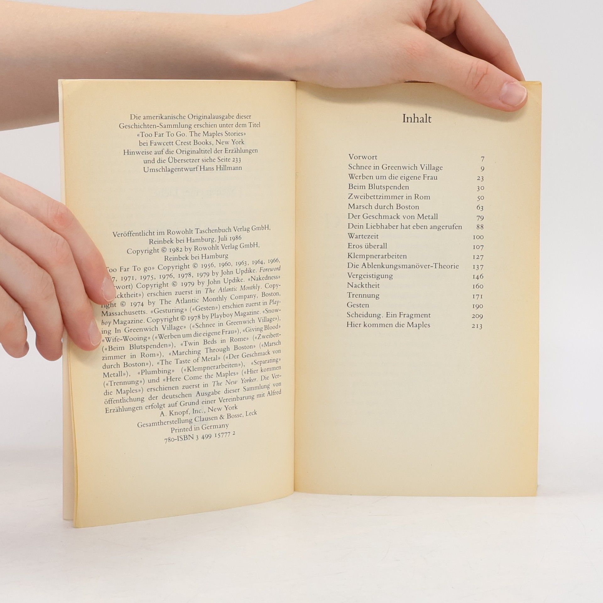 John Updike Der weite Weg zu zweit