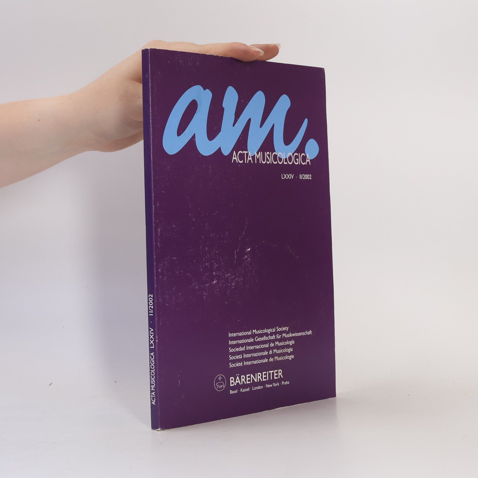 Various authors Am. Acta musicologica. LXXIV II/2002