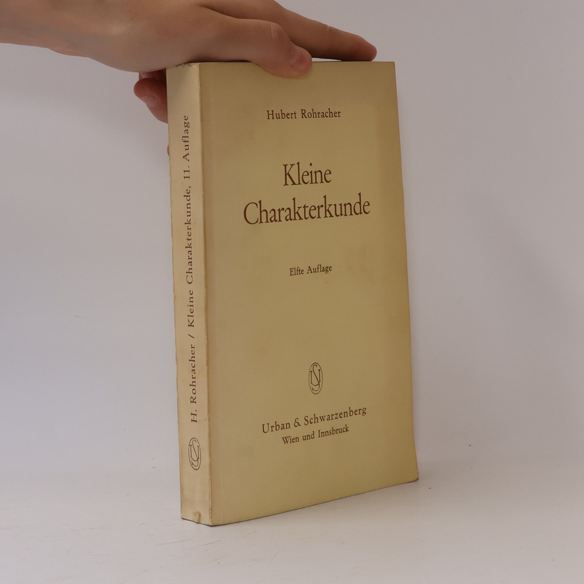 Hubert Rohracher Kleine Charakterkunde