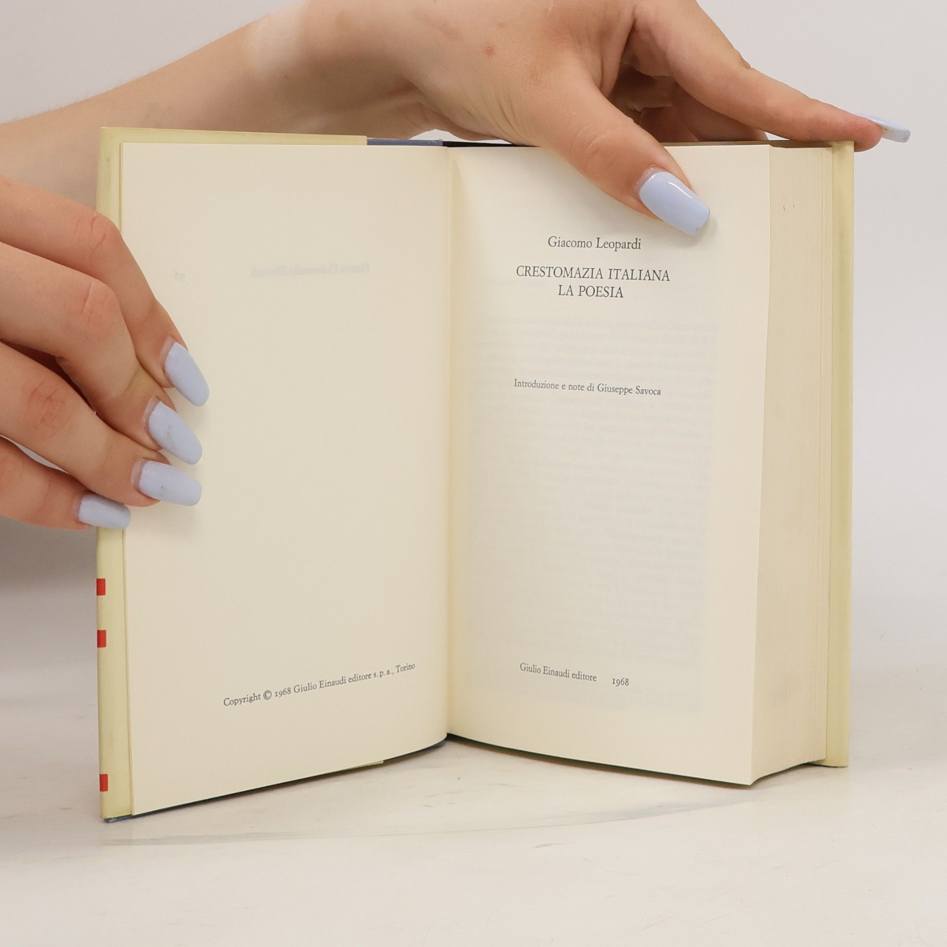 Giacomo Leopardi Crestomania italiana la poesia 96