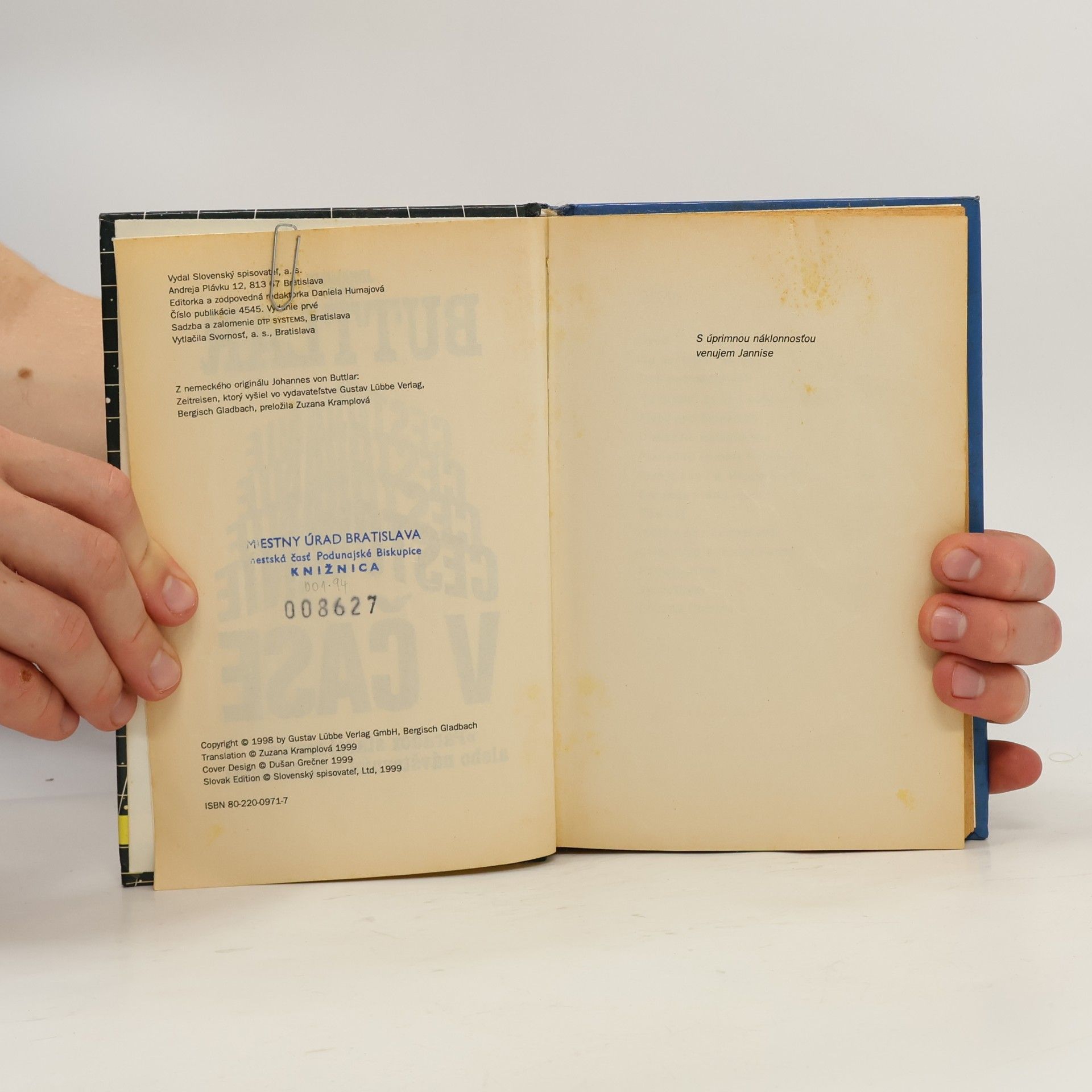 Johannes von Buttlar Cestovanie v čase