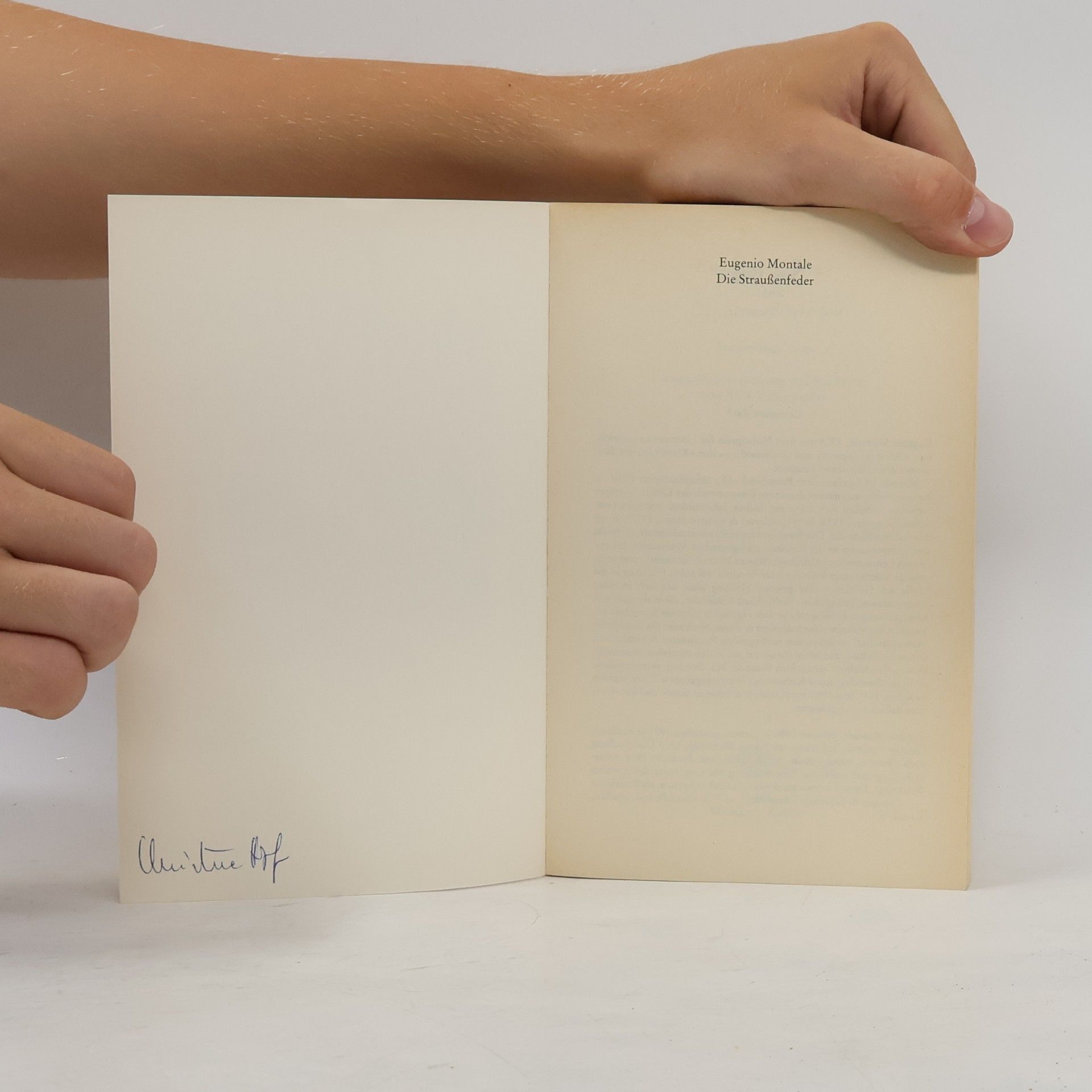 Eugenio Montale Die Straussenfeder