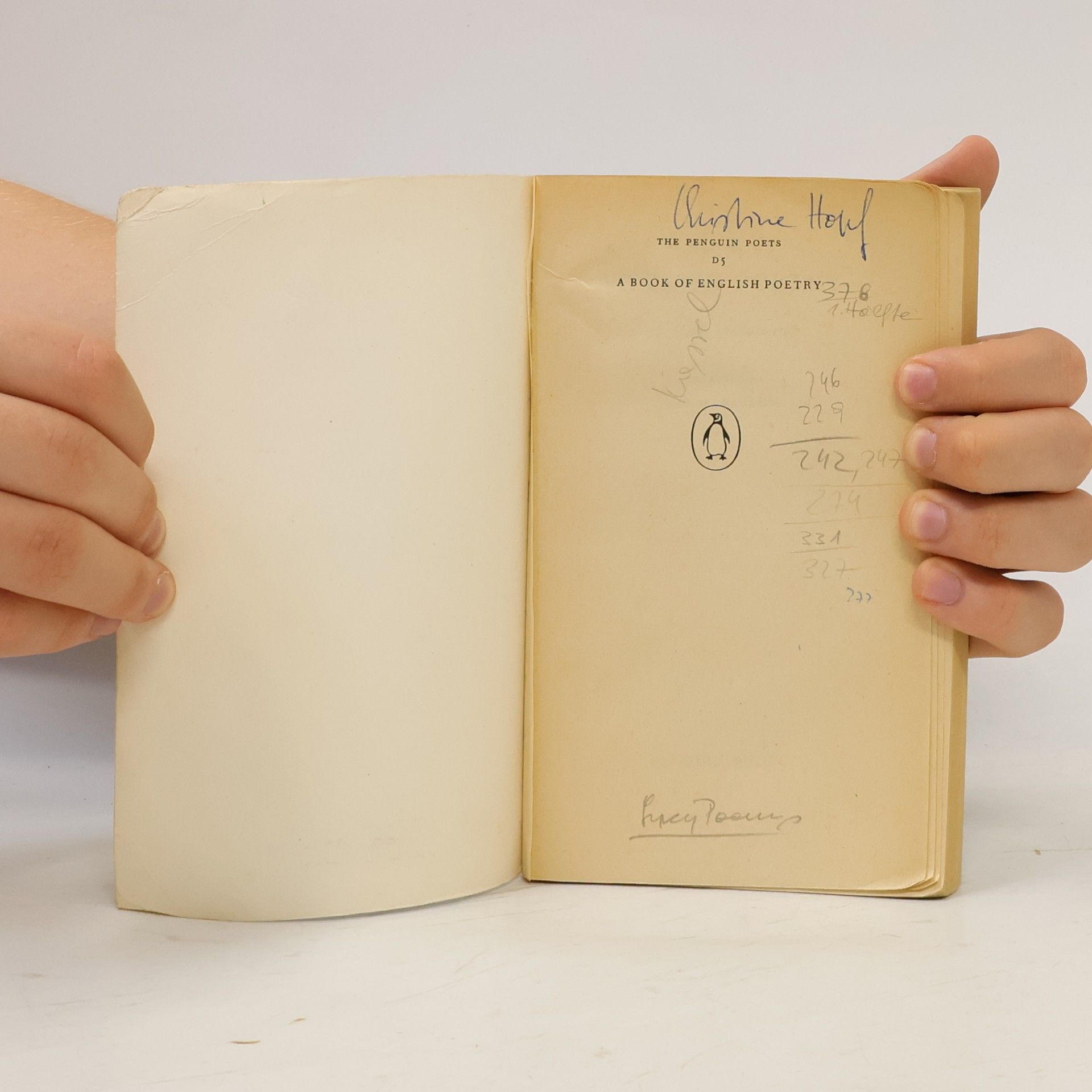 Various authors A Book of English Poetry