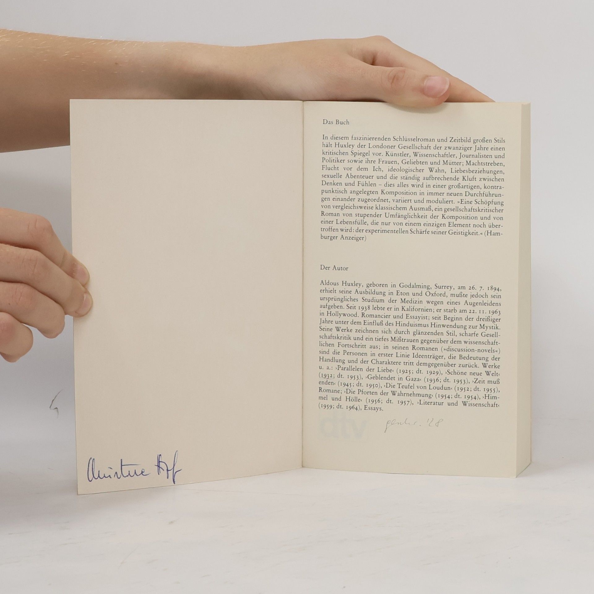 Aldous Huxley Kontrapunkt des Lebens