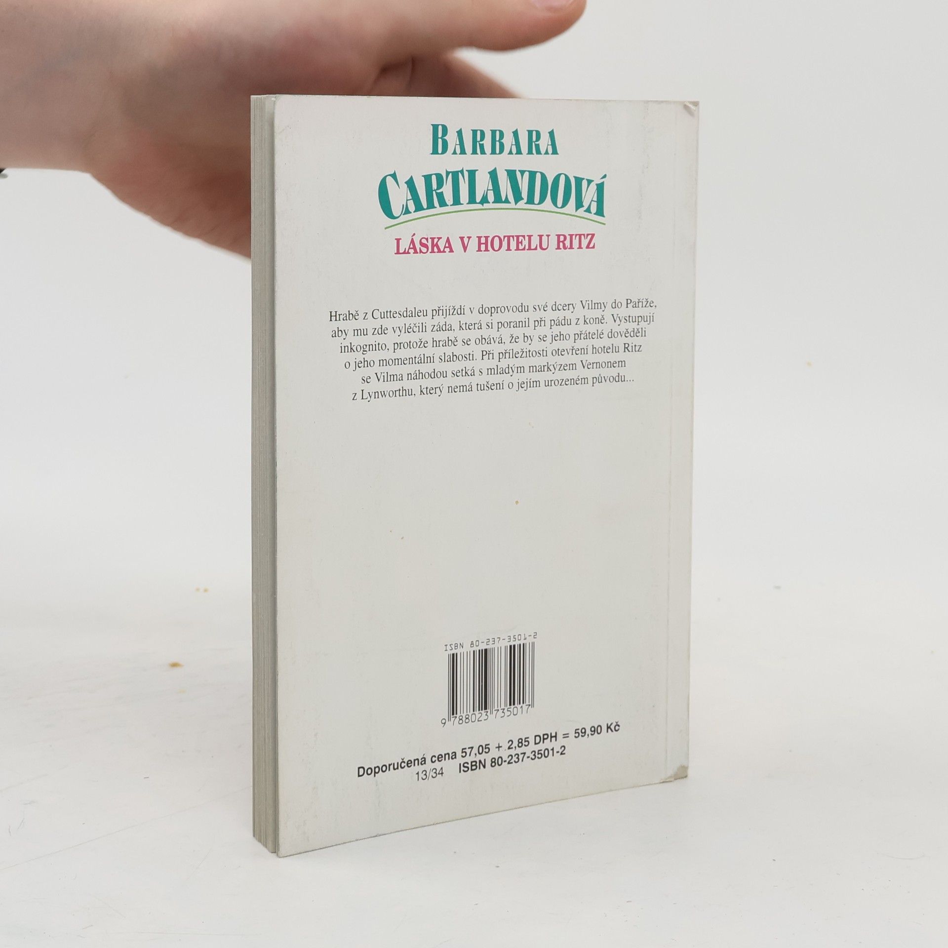 Barbara Cartland Láska v hotelu Ritz