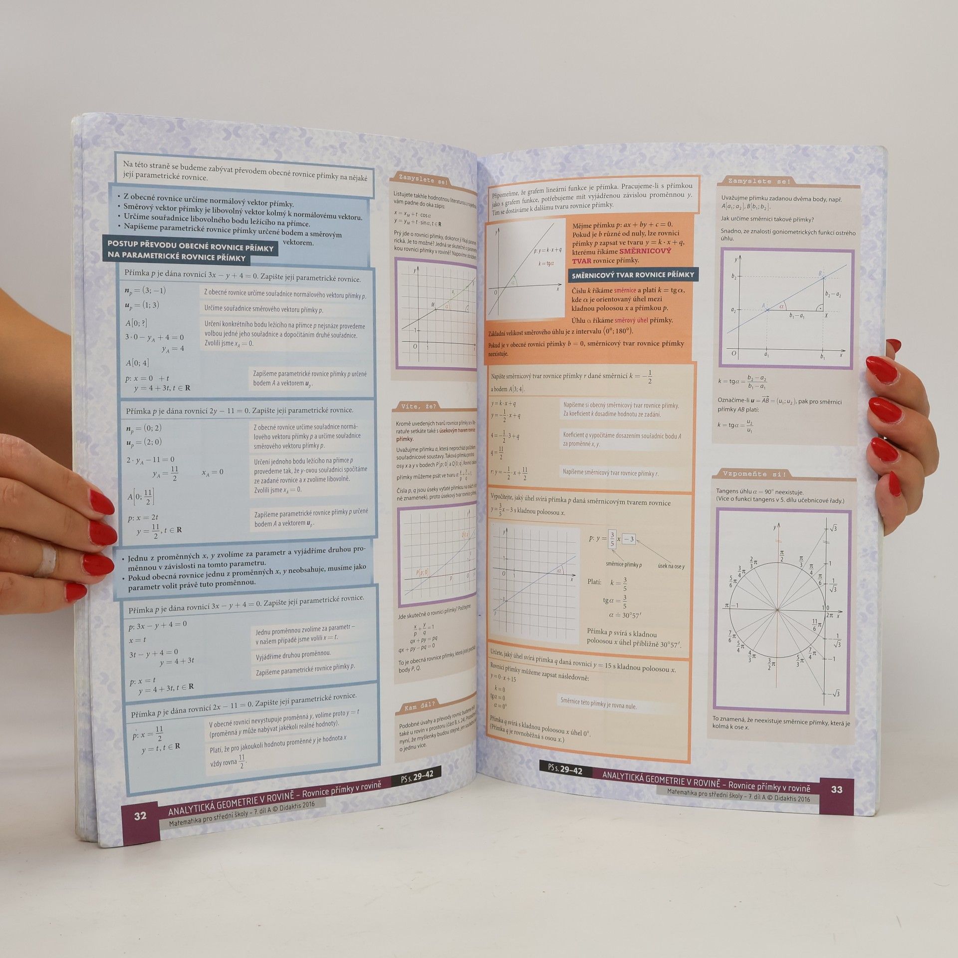 Jan Vondra Matematika pro střední školy. 7. díl A, Analytická geometrie v rovině
