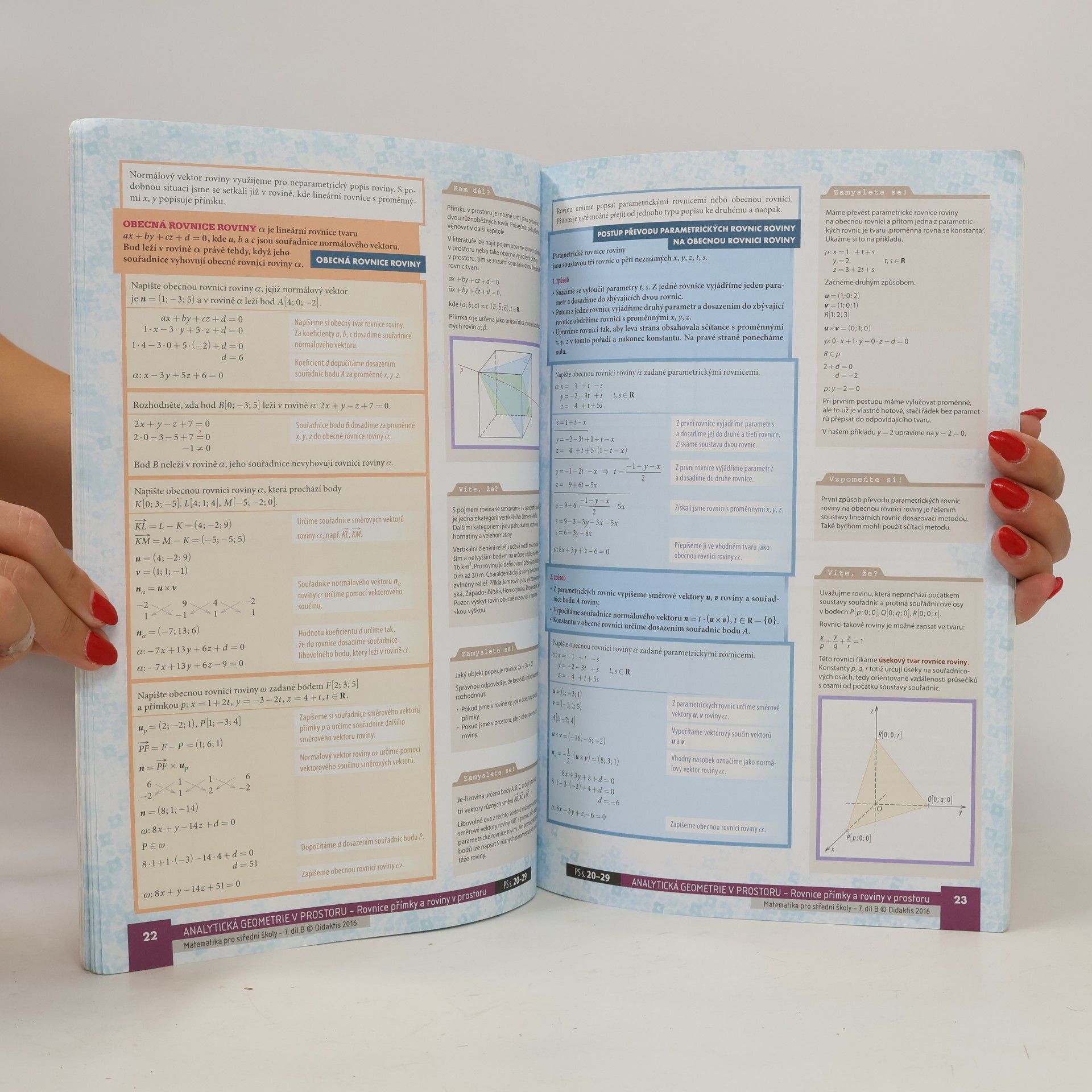 Jan Vondra Matematika pro střední školy – 7. díl B: Analytická geometrie v prostoru – Učebnice
