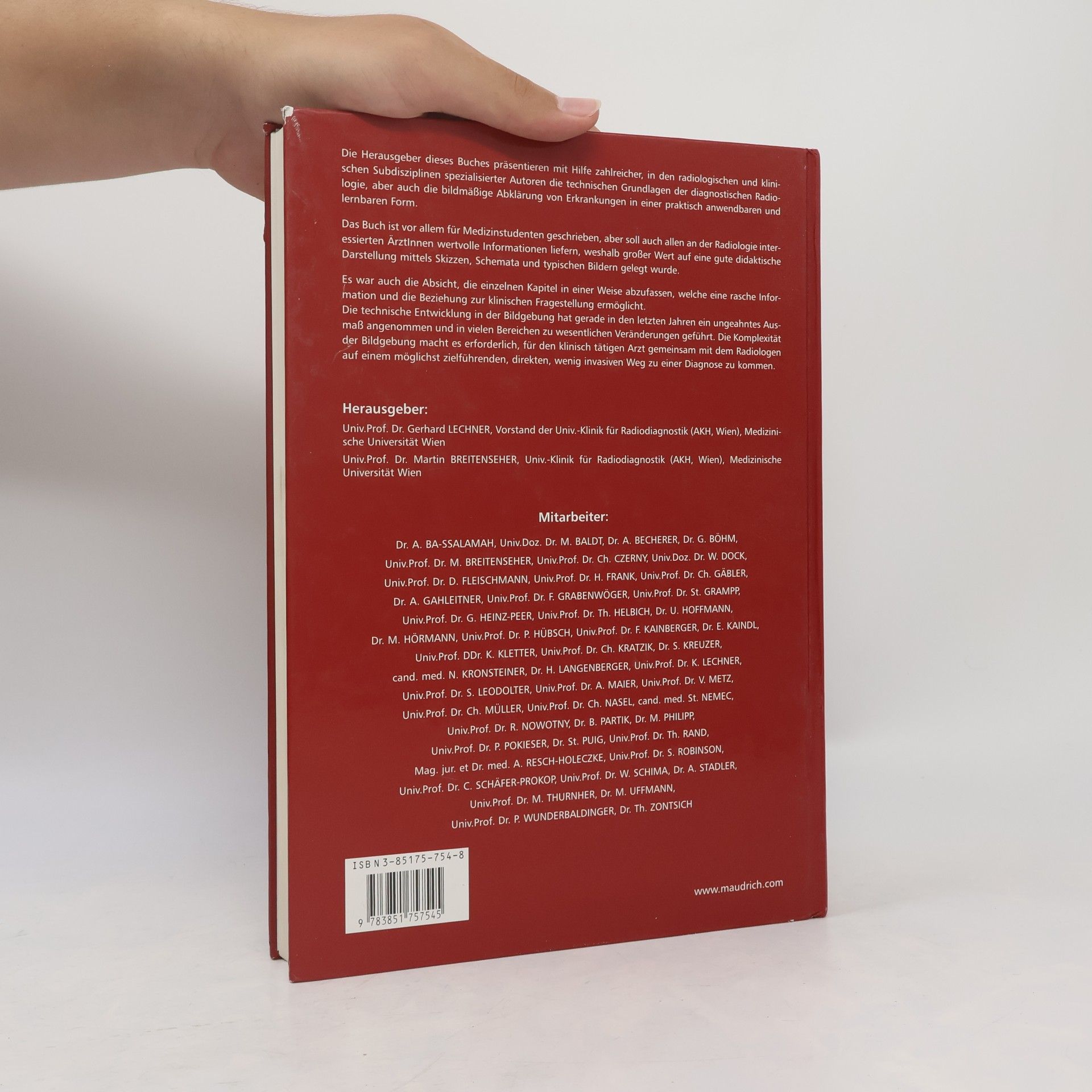 Gerhard Lechner Lehrbuch der radiologisch-klinischen Diagnostik
