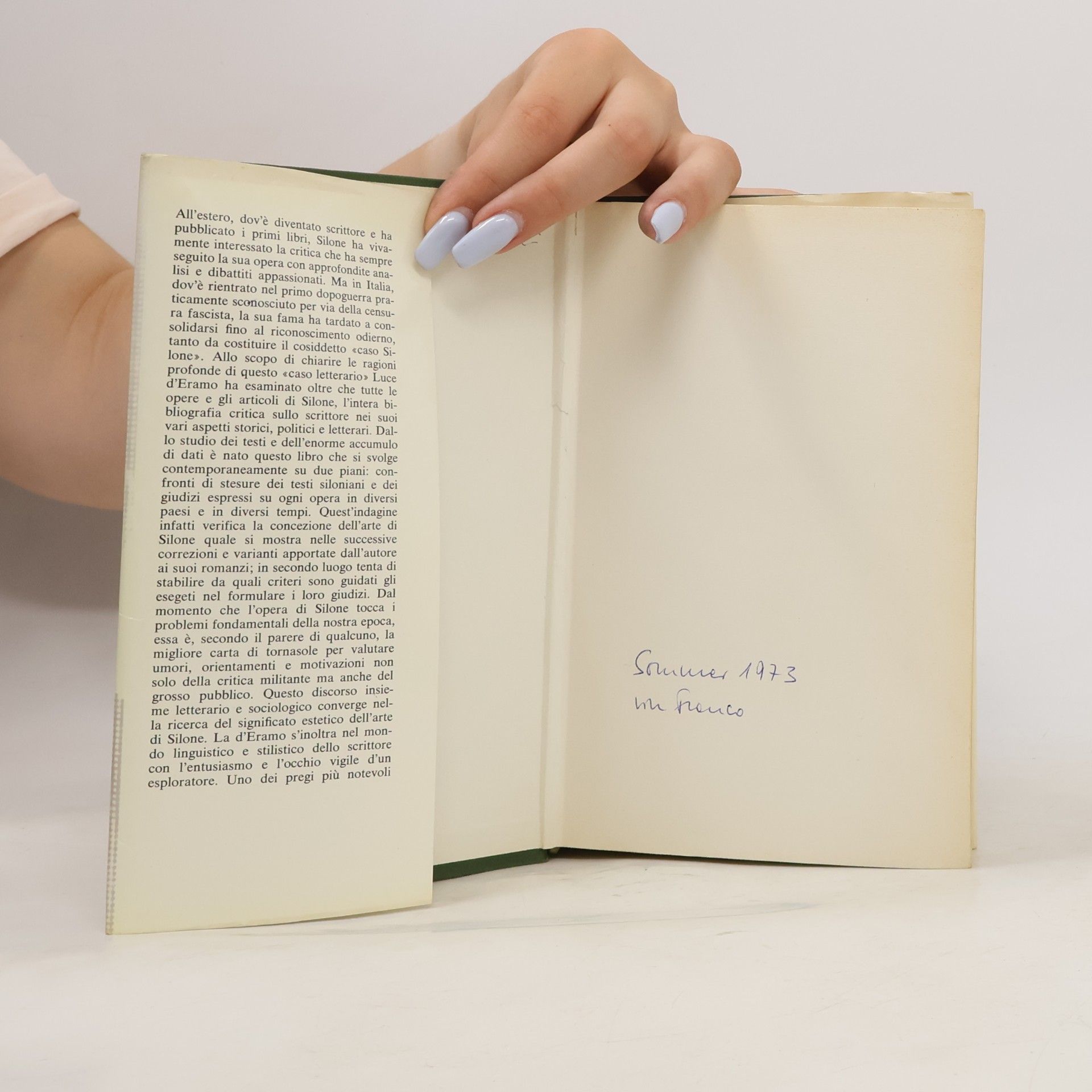 Luce D. Eramo L'opera di Ignazio Silone: Saggio critico e guida bibliografica