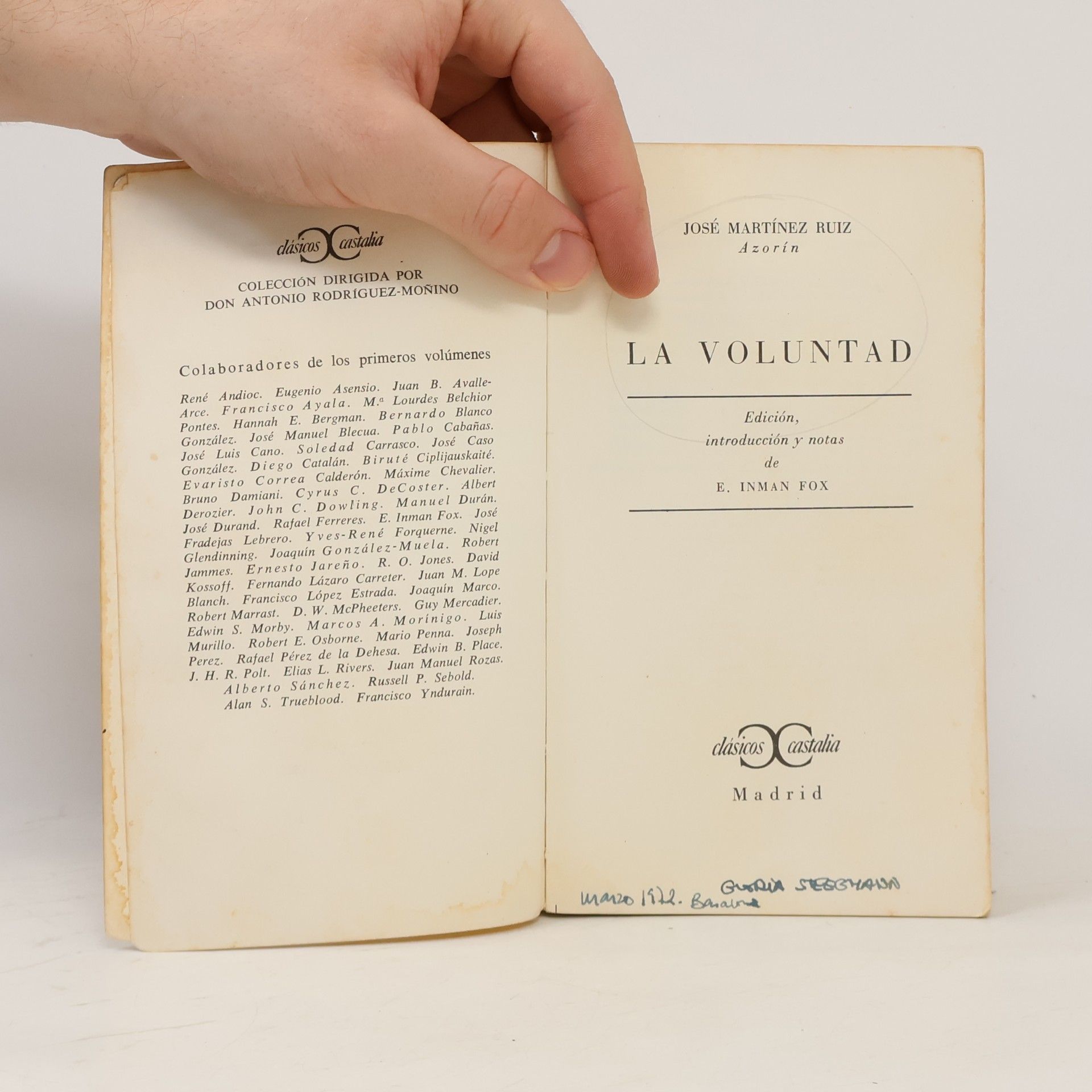 Collectif d'auteurs La voluntad