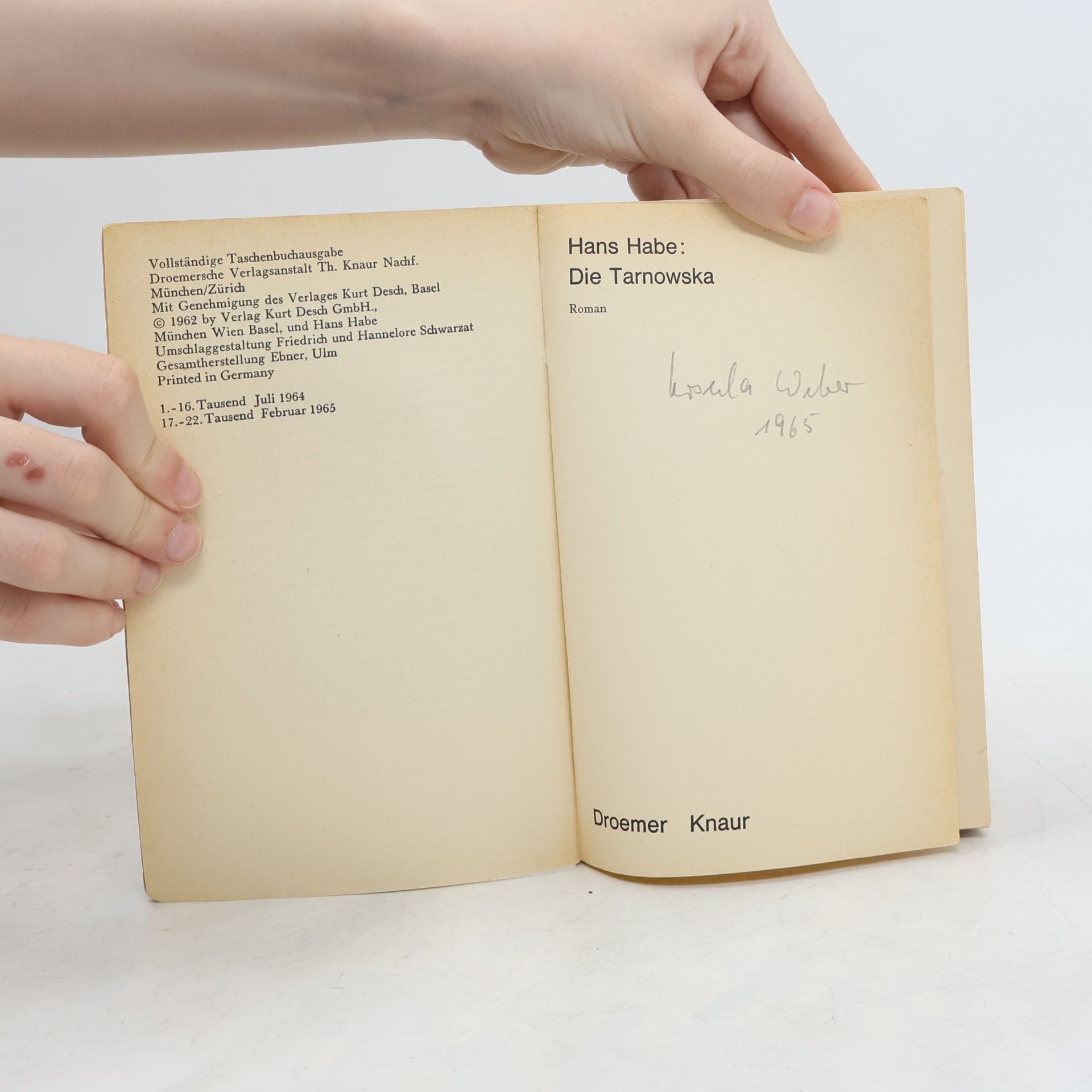 Hans Habe Die Tarnowska