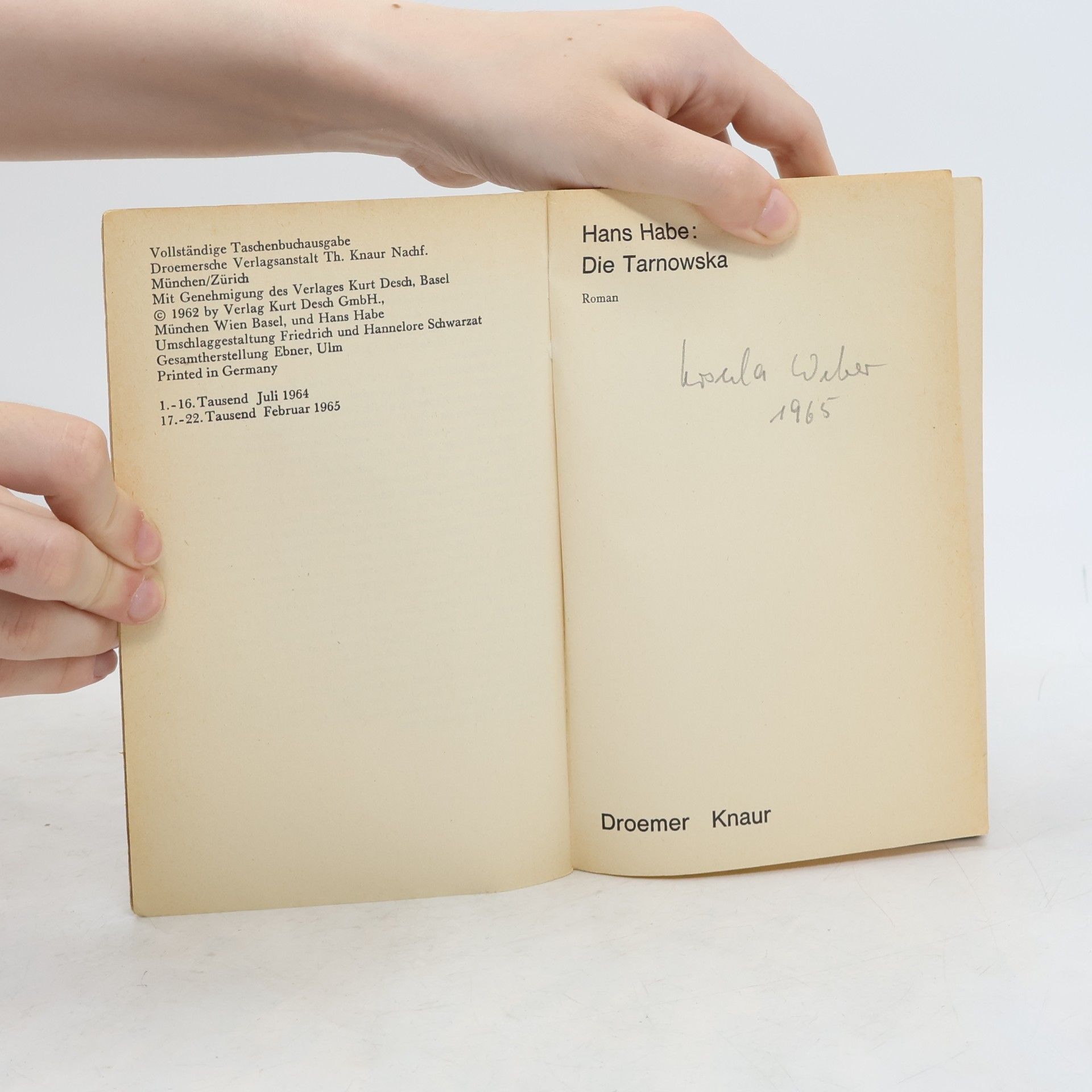 Hans Habe Die Tarnowska