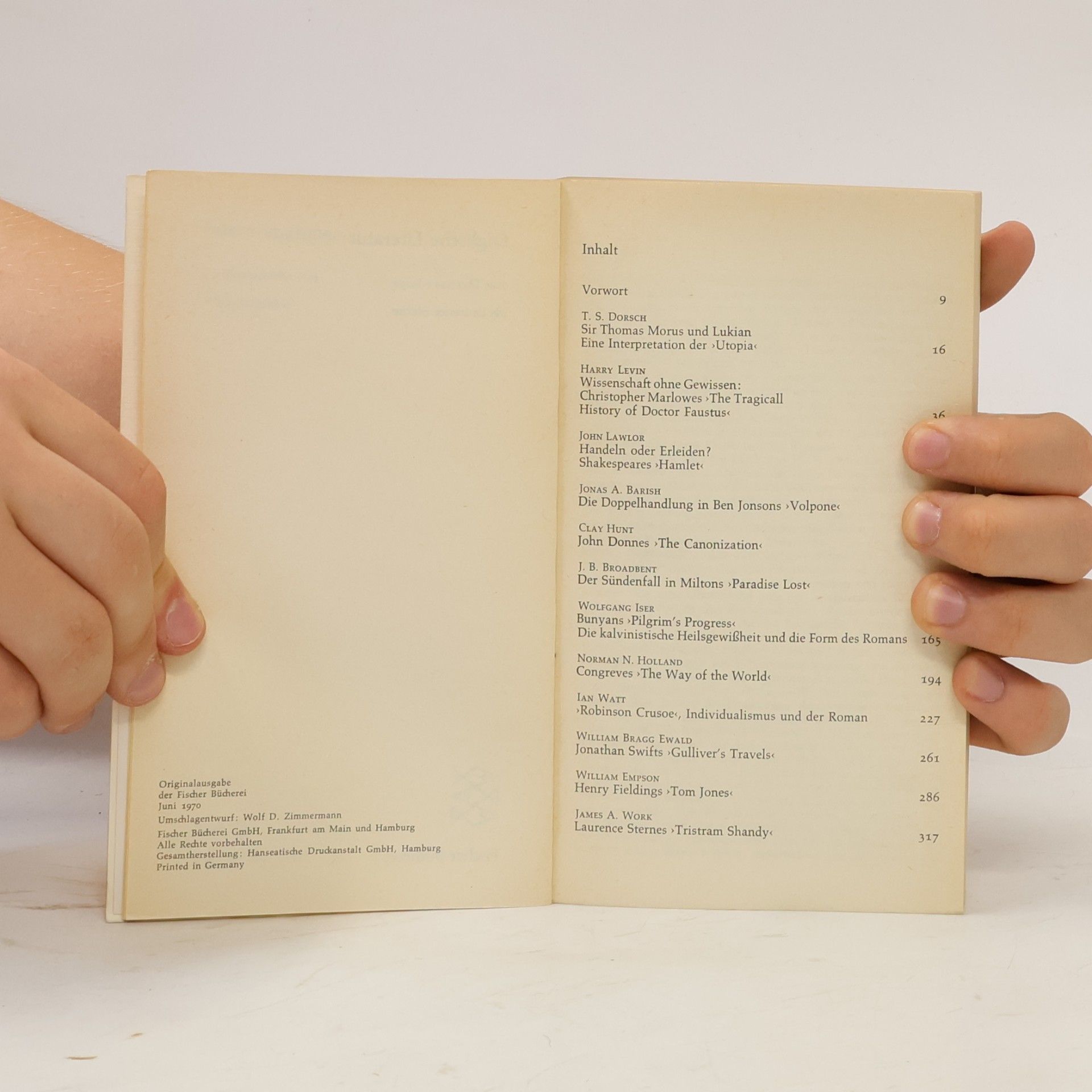 Autorenkollektiv Interpretationen, 7. Englische Literatur von Thomas Morus bis Laurence Sterne