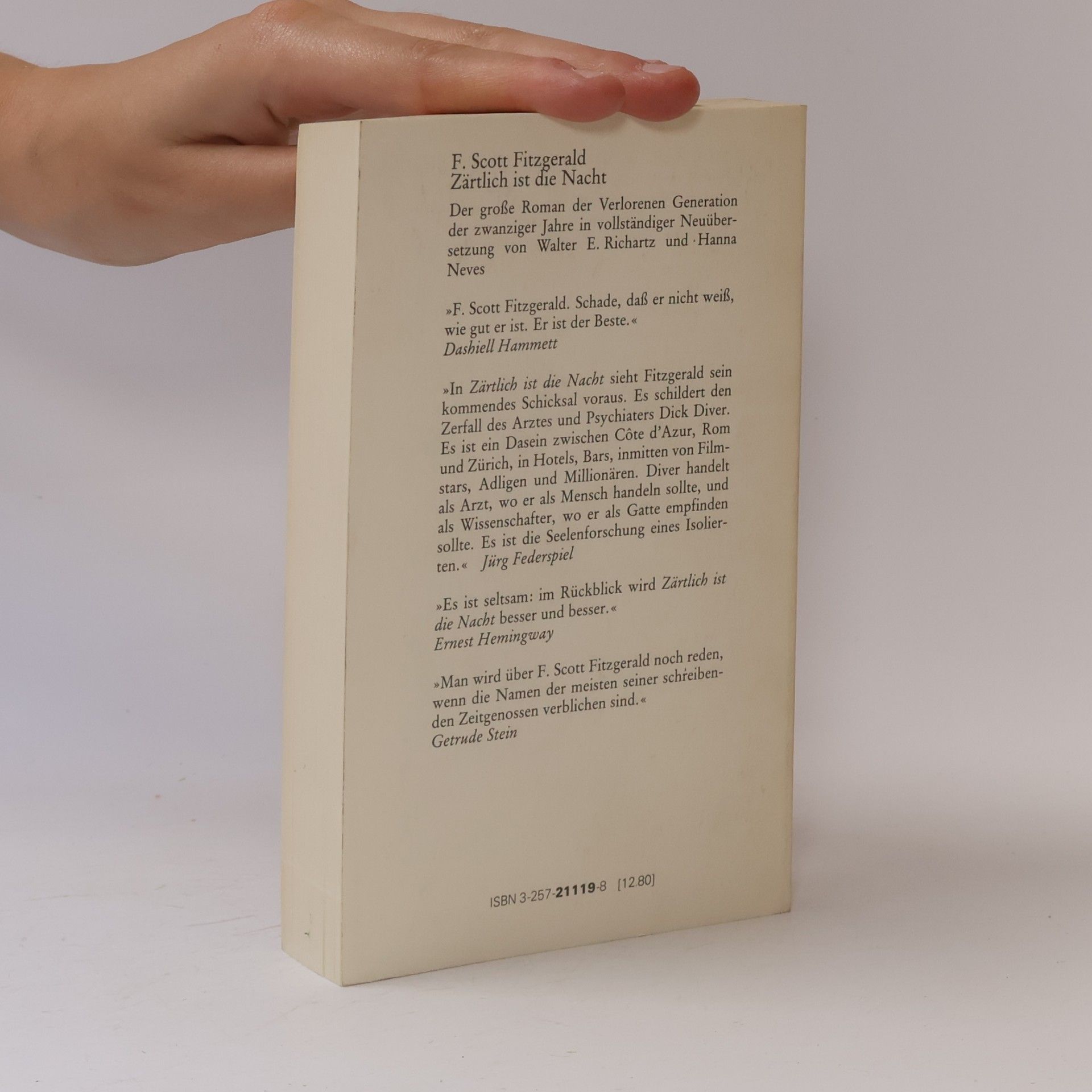 F. Scott Fitzgerald Zärtlich ist die Nacht