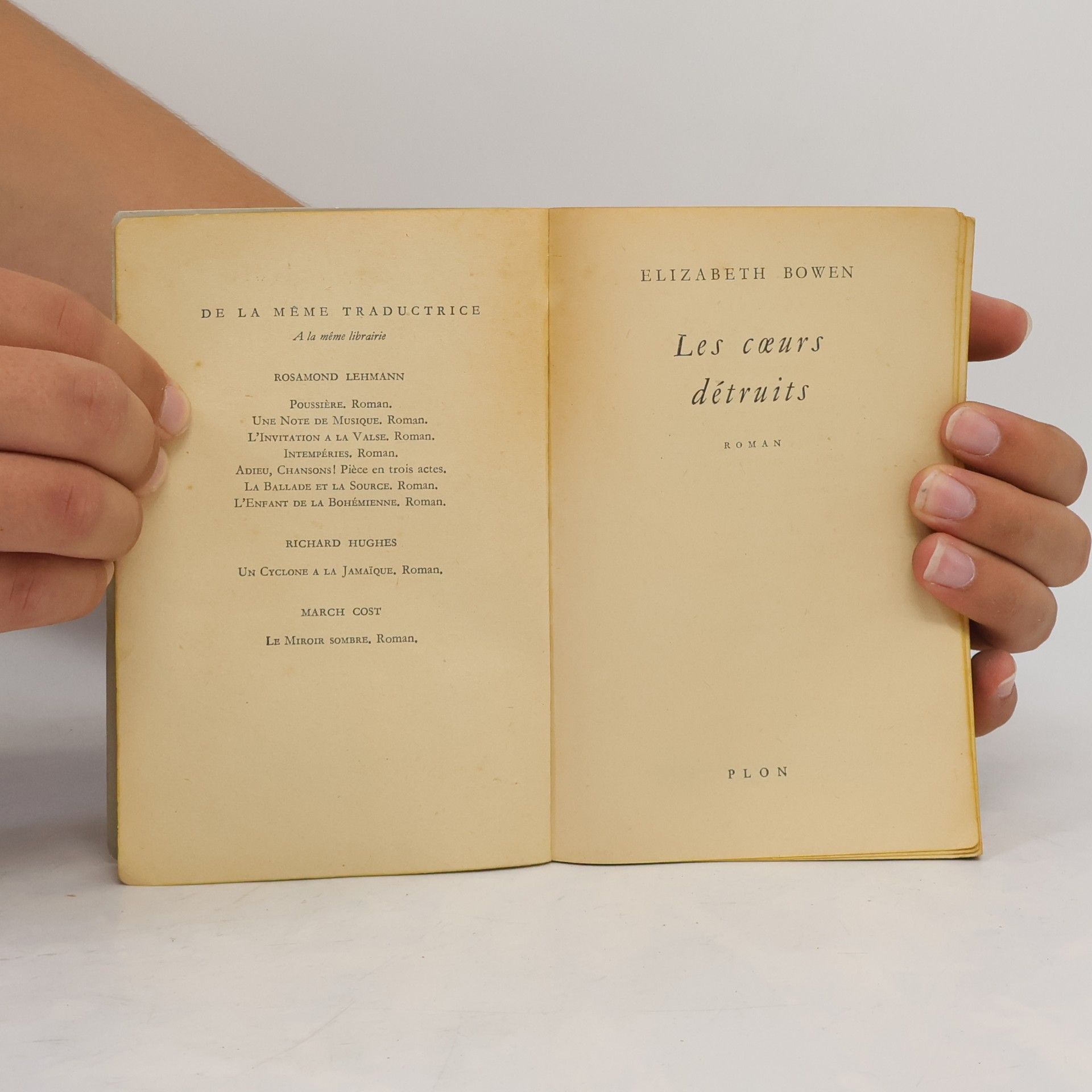 Elizabeth Bowen Le Coeurs Détruits