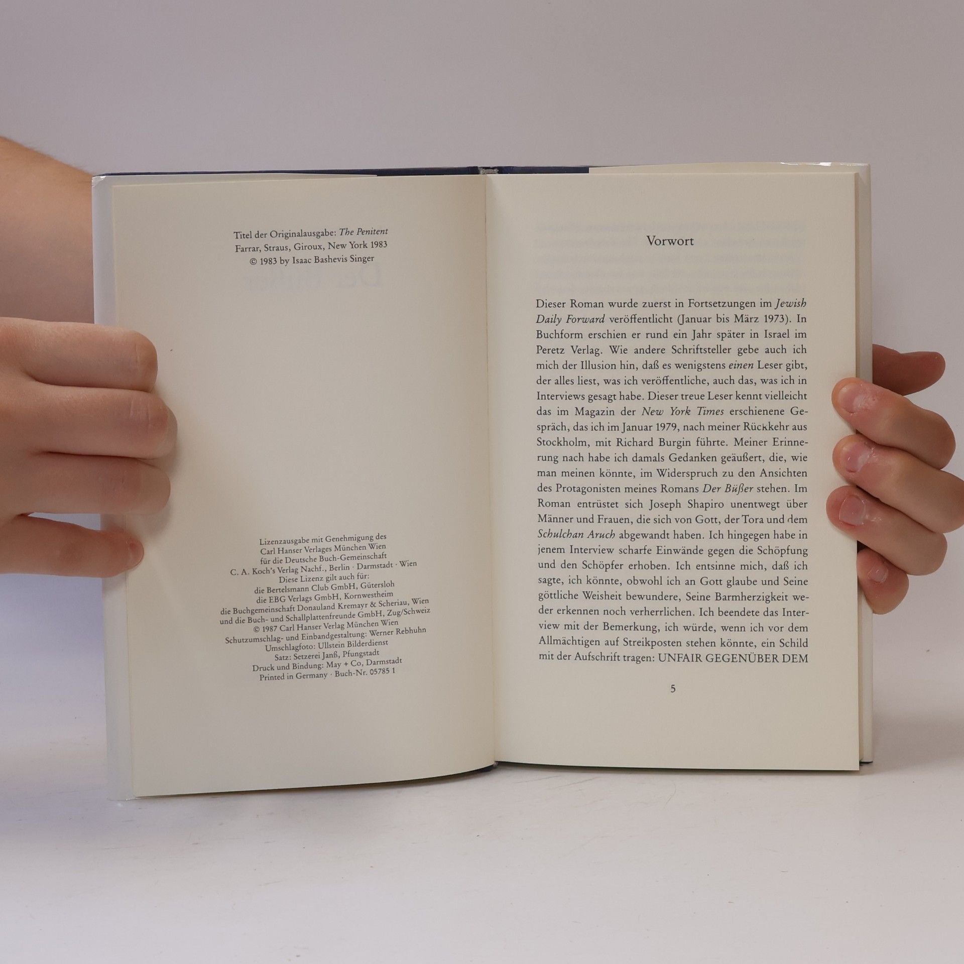 Isaac Bashevis Singer Der Büsser