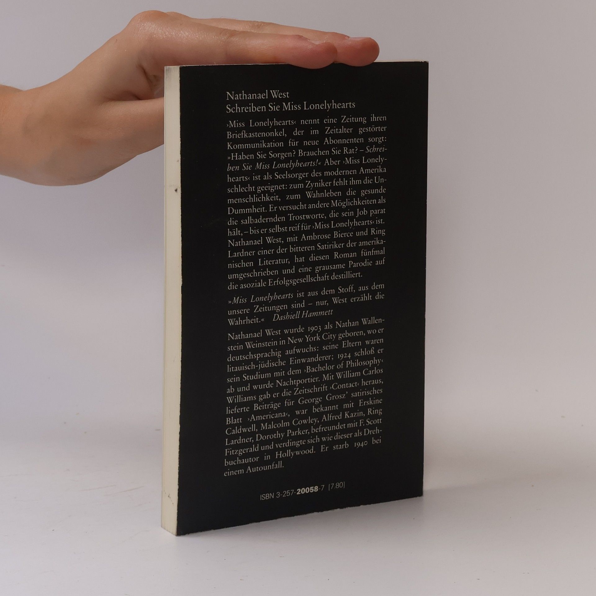 Nathanael West Schreiben Sie Miss Lonelyhearts