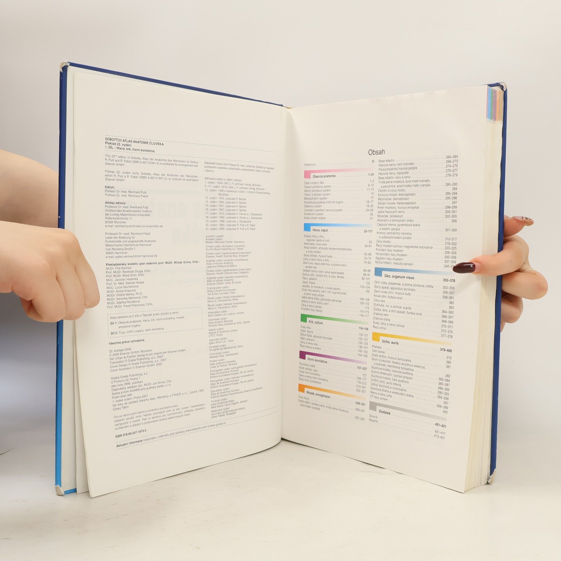 Reinhard Putz Sobottův atlas anatomie člověka 1