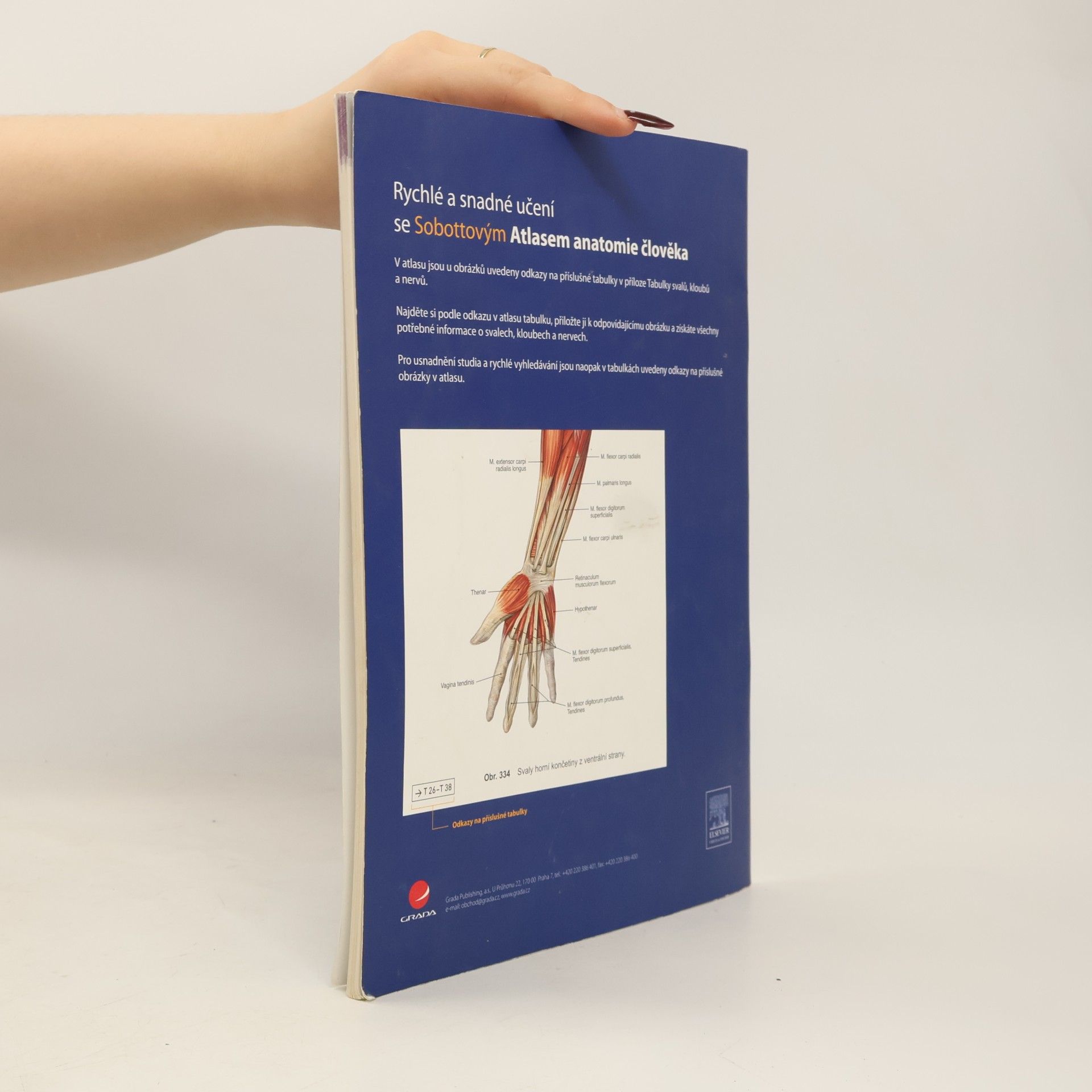 Johannes Sobotta Sobottův atlas anatomie člověka. Tabulky svalů, kloubů a nervů