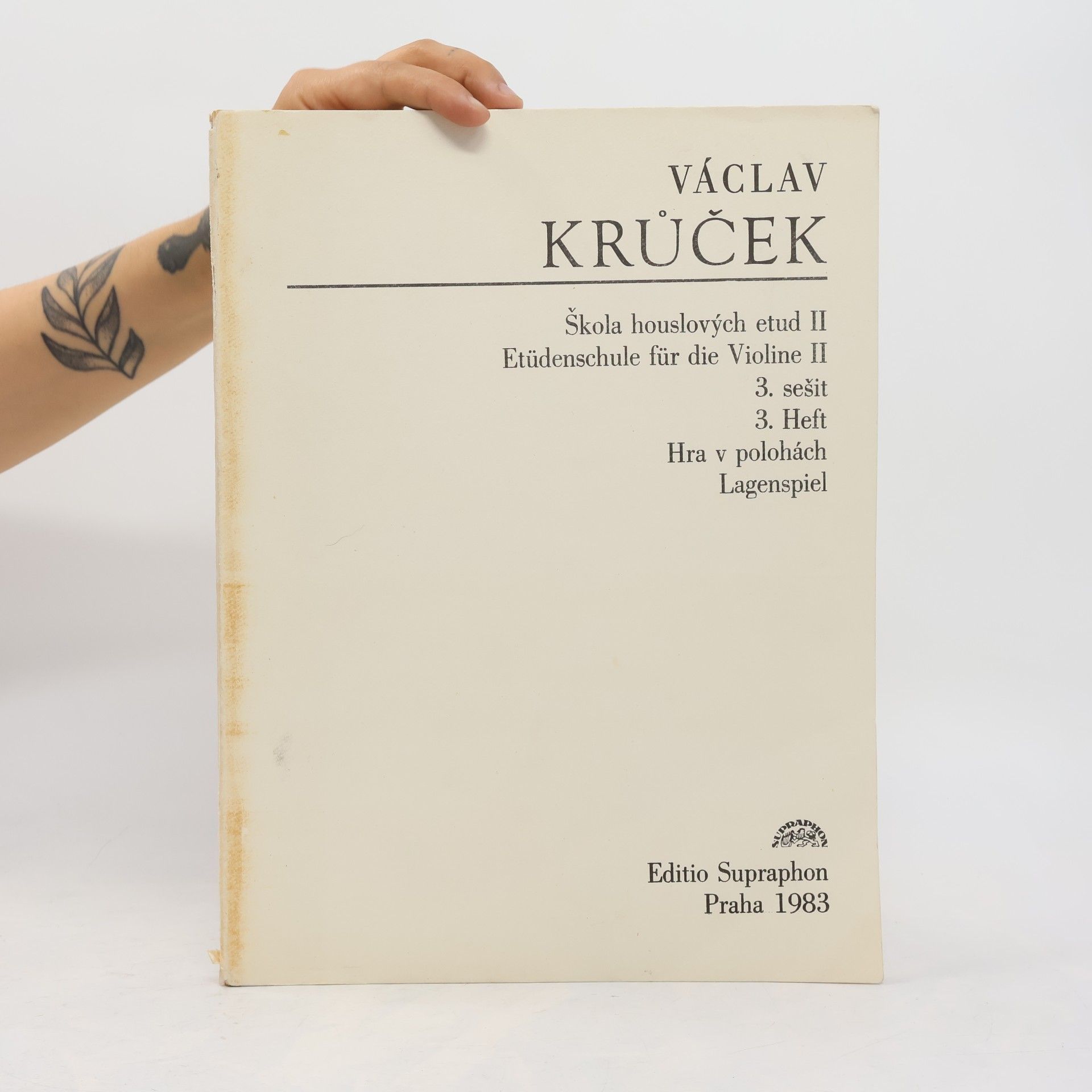 Václav Krůček Škola houslových etud. II. díl, Hra v polohách