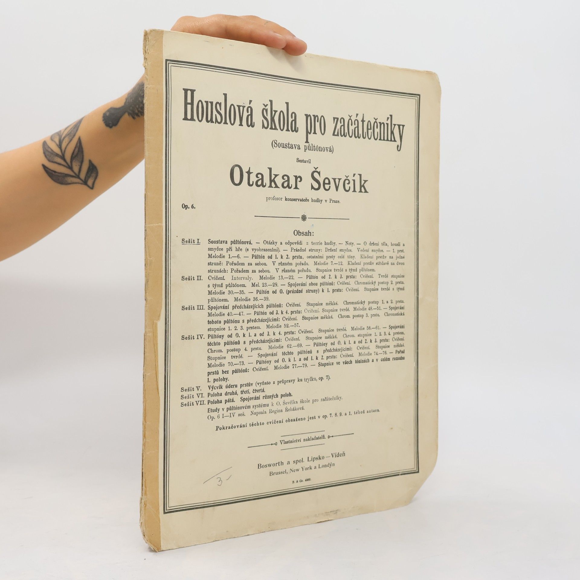 Otakar Ševčík Houslová škola pro začátečníky