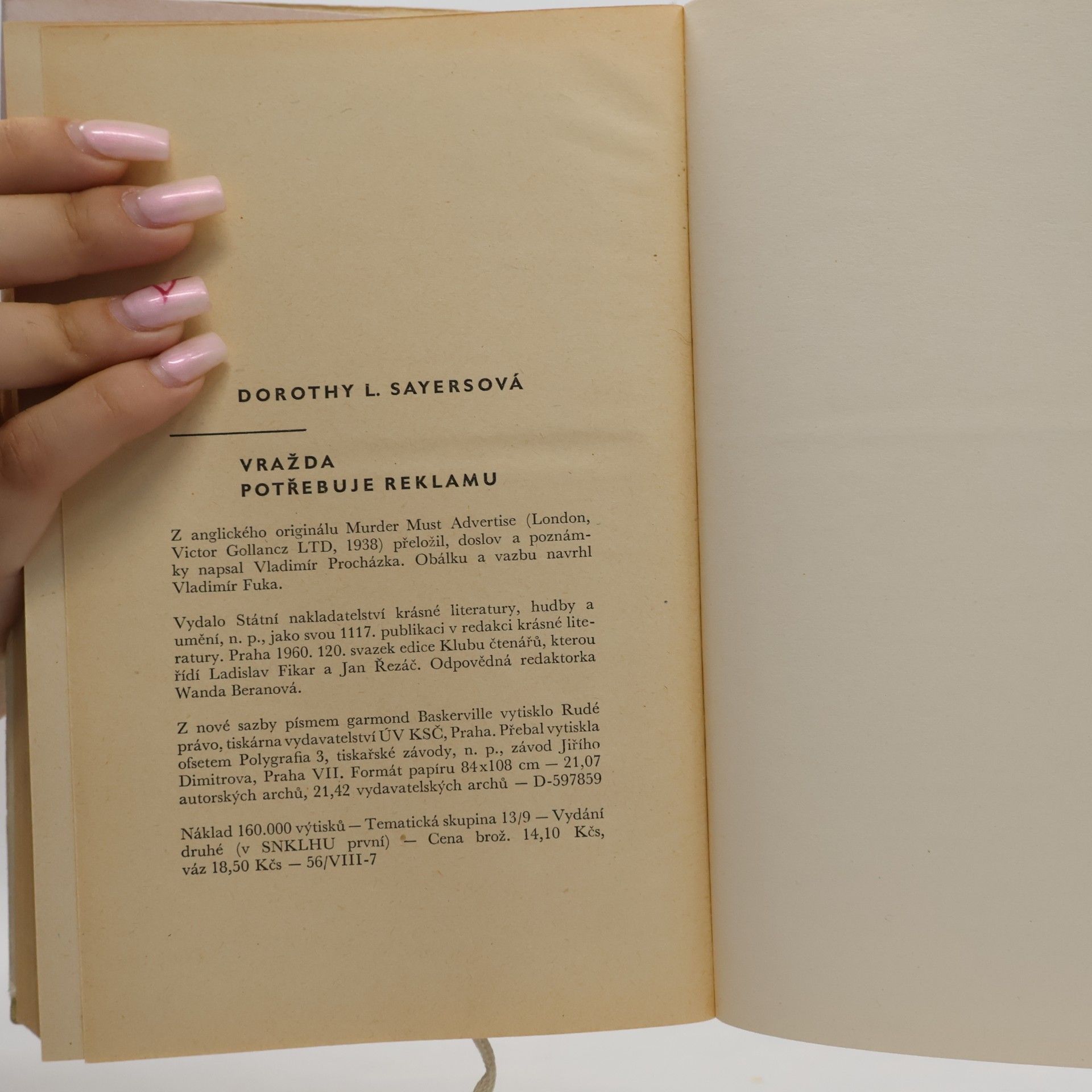 Dorothy Leigh Sayers Vražda potřebuje reklamu