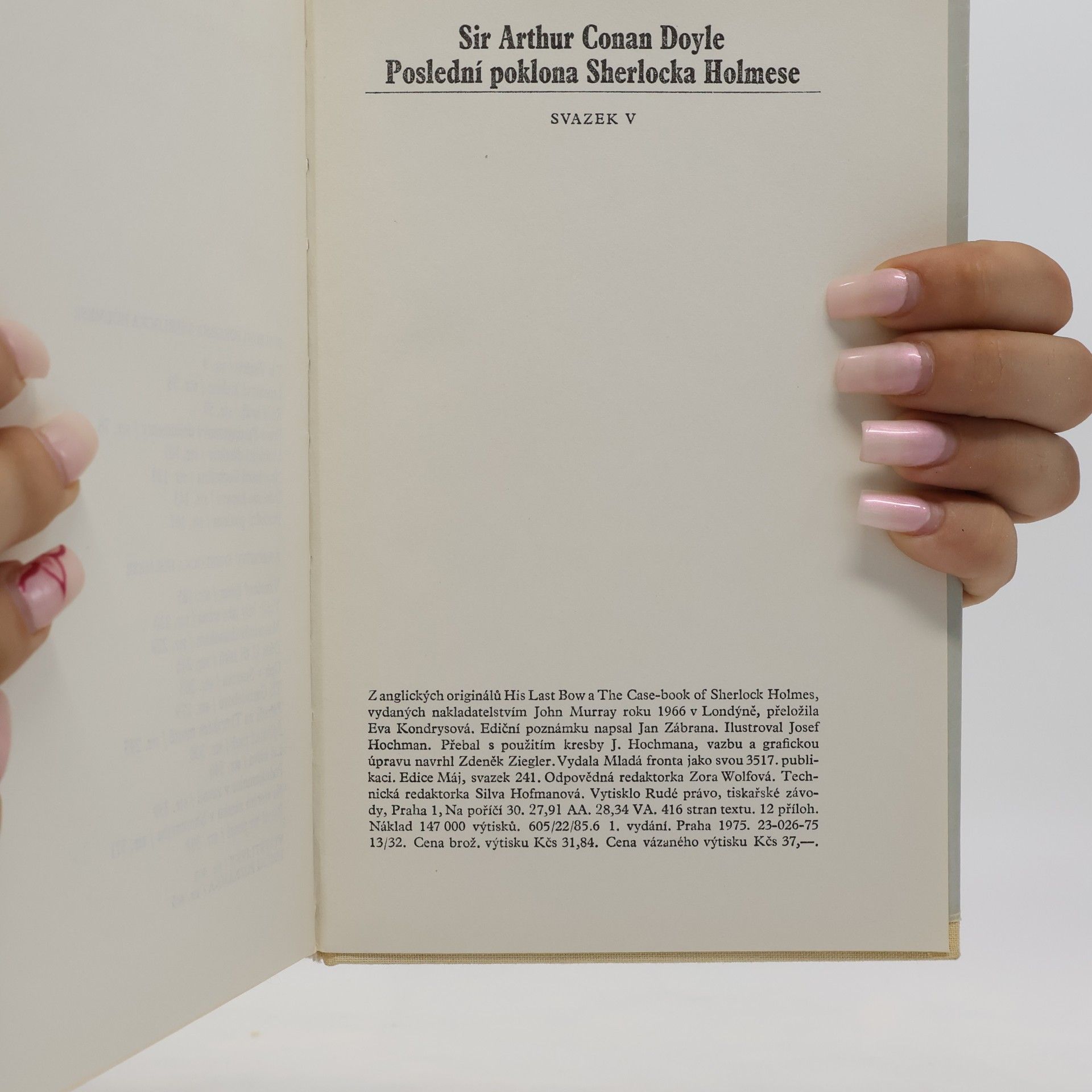 Arthur Conan Doyle Poslední poklona Sherlocka Holmese