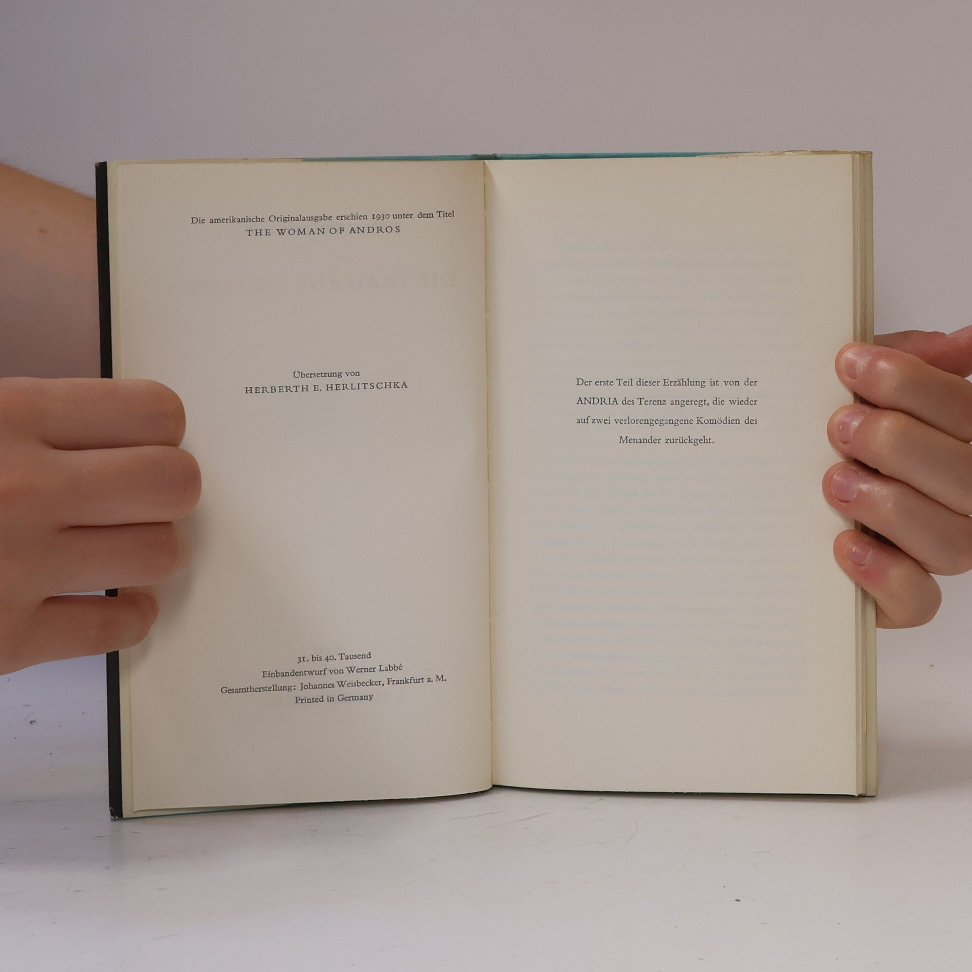 Thornton Wilder Die Frau aus Andros